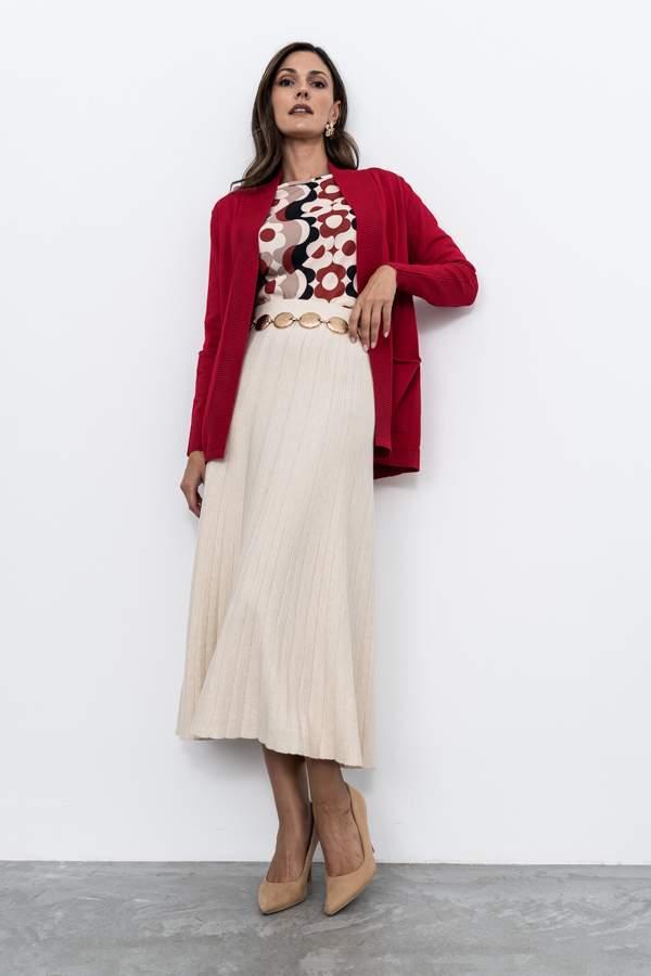 CHAQUETA SOLAPA CANALÉ ROJO