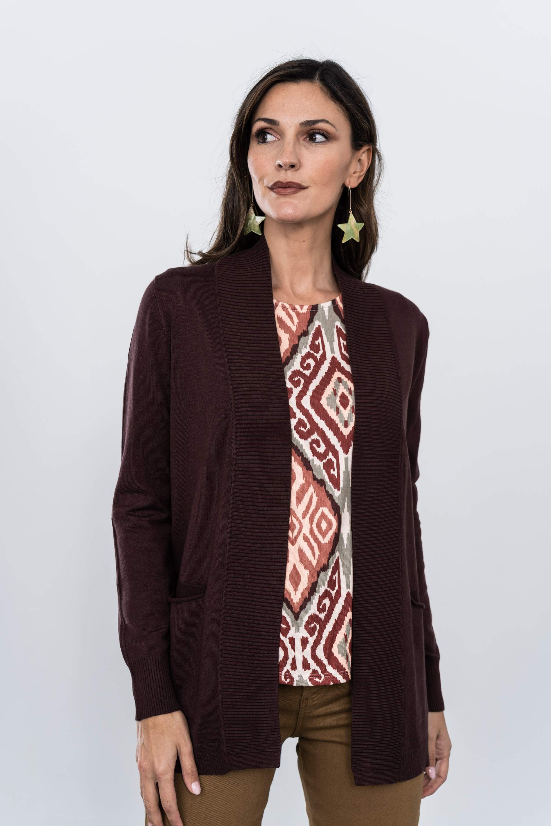 CHAQUETA SOLAPA CANALÉ CHOCOLATE