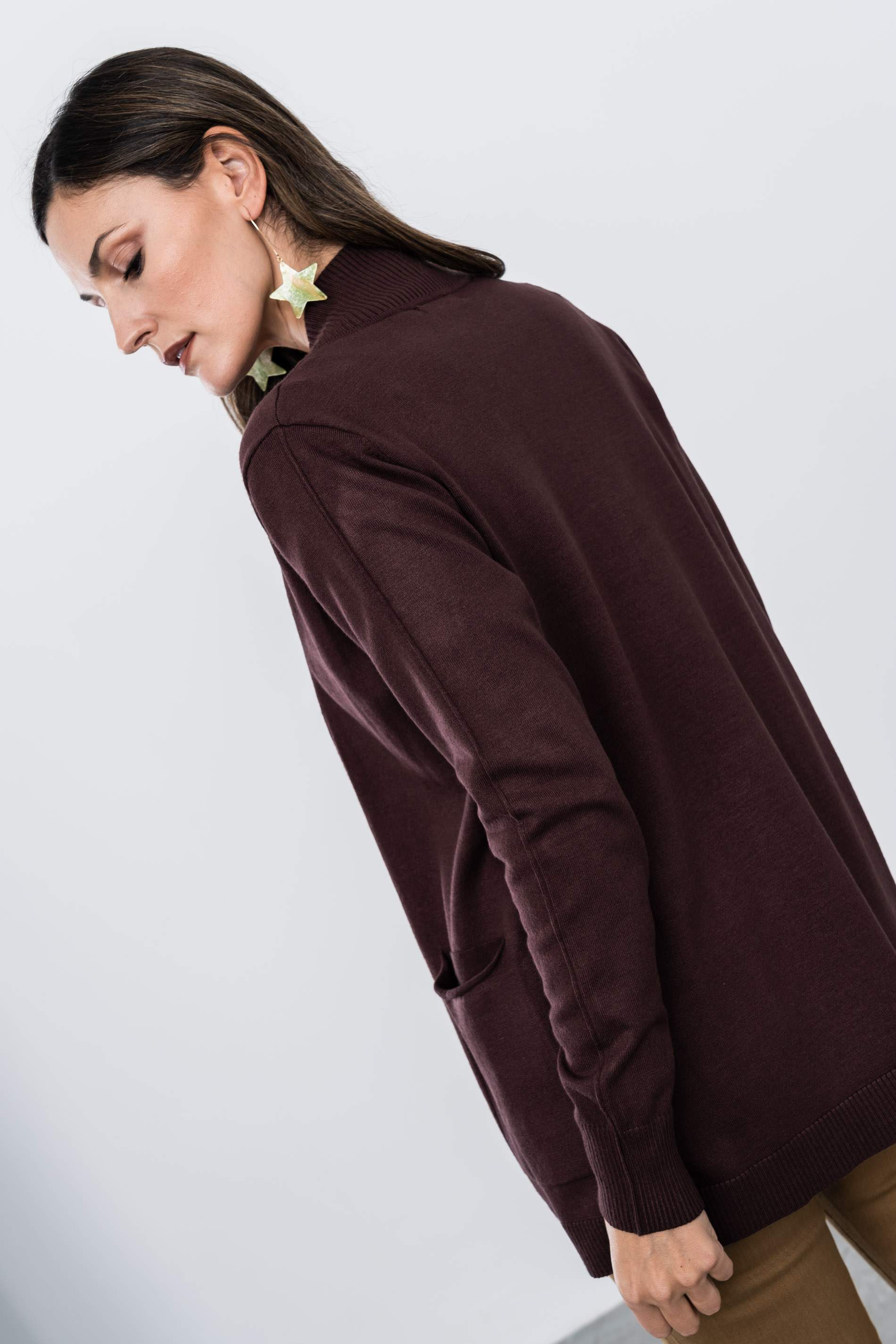 CHAQUETA SOLAPA CANALÉ CHOCOLATE