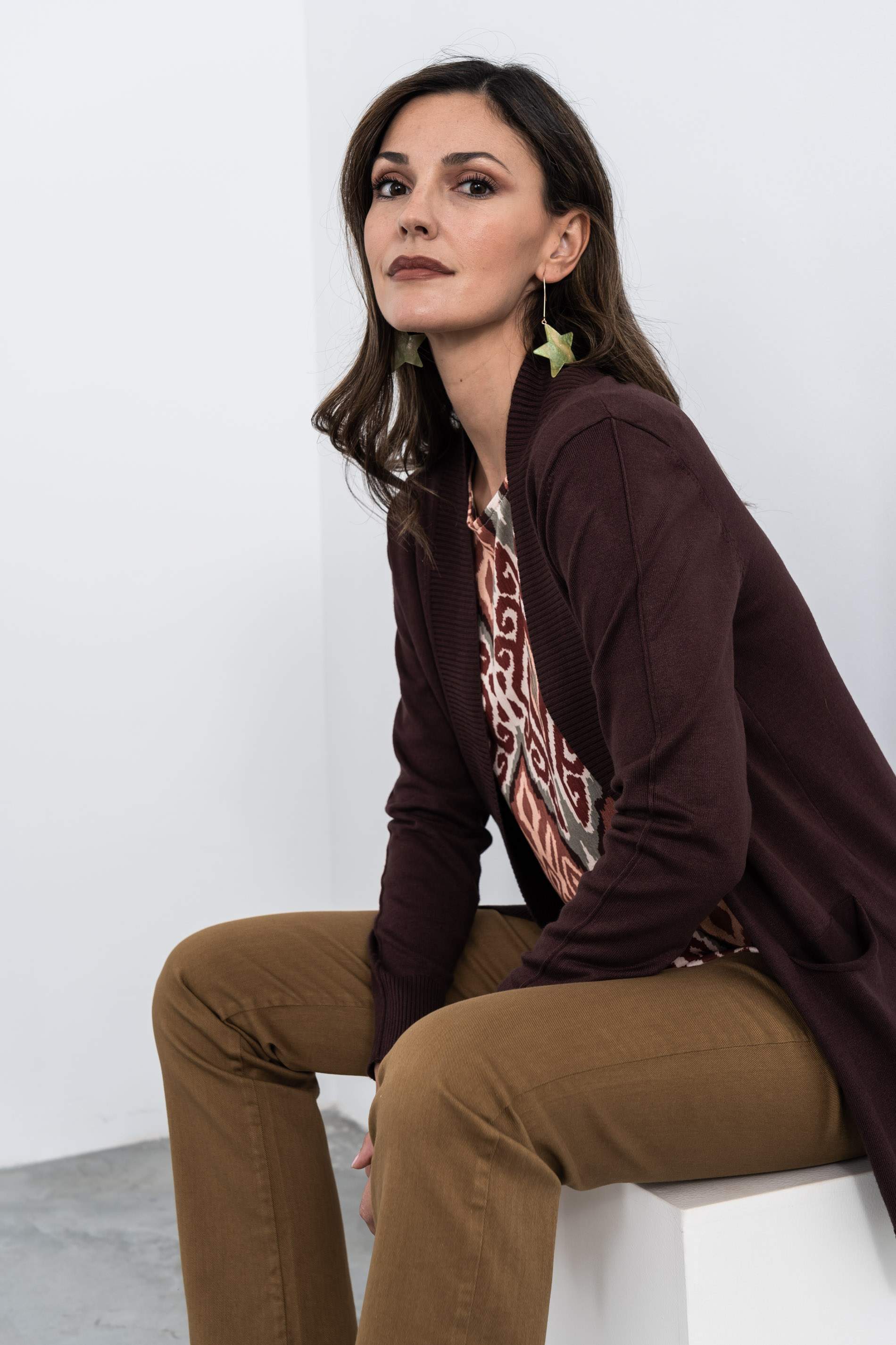 CHAQUETA SOLAPA CANALÉ CHOCOLATE