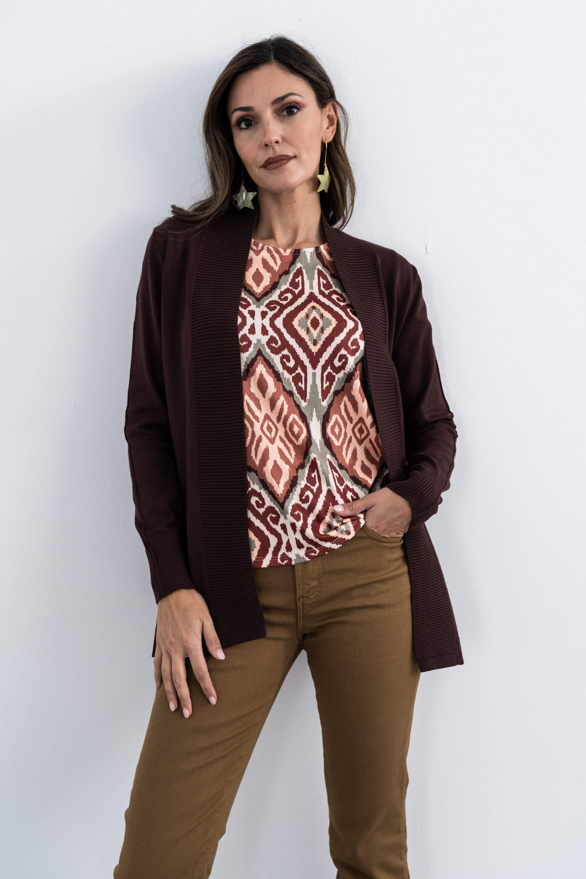 CHAQUETA SOLAPA CANALÉ CHOCOLATE