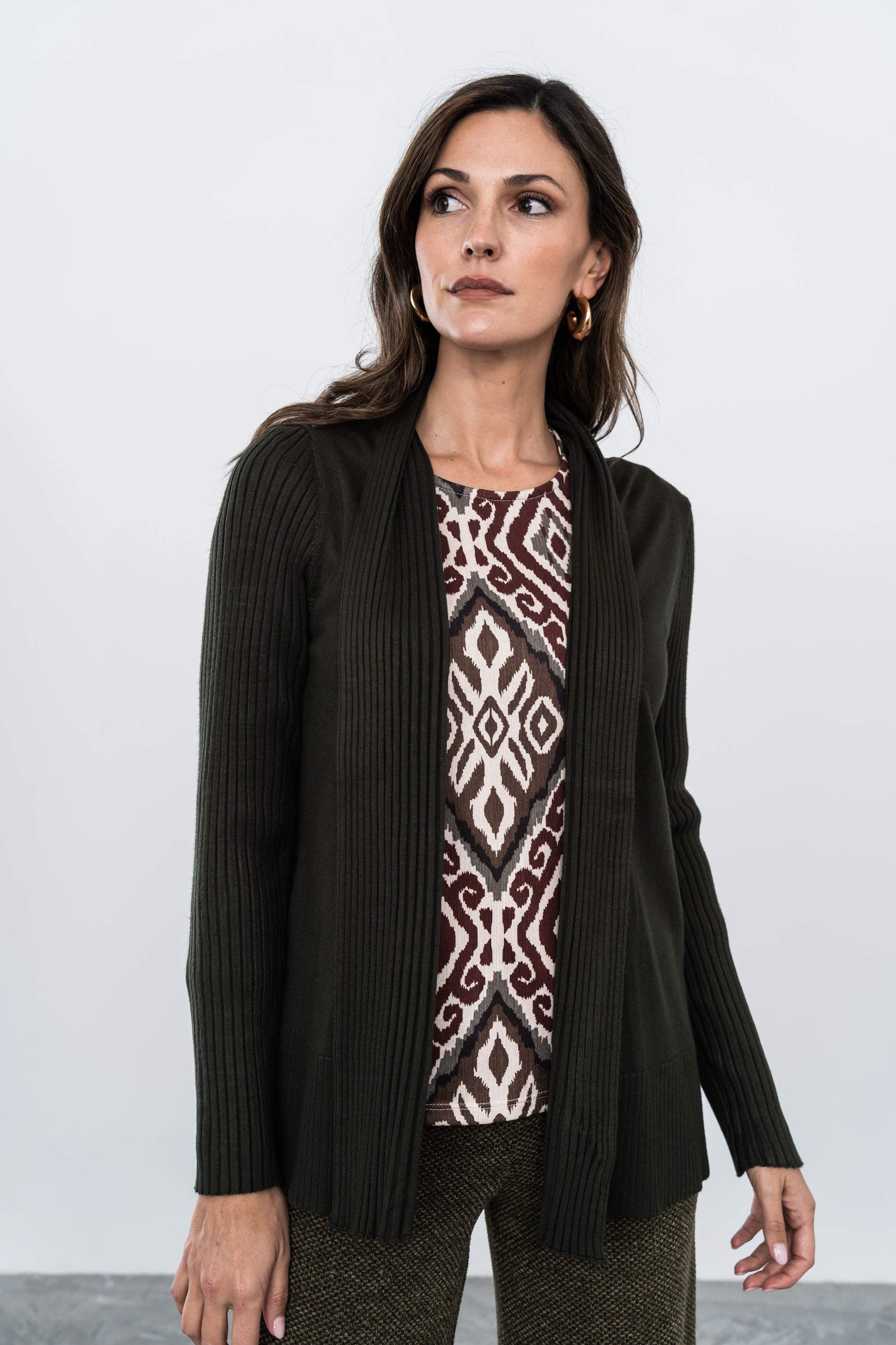 CHAQUETA CANALÉ COMBINADO KAKI