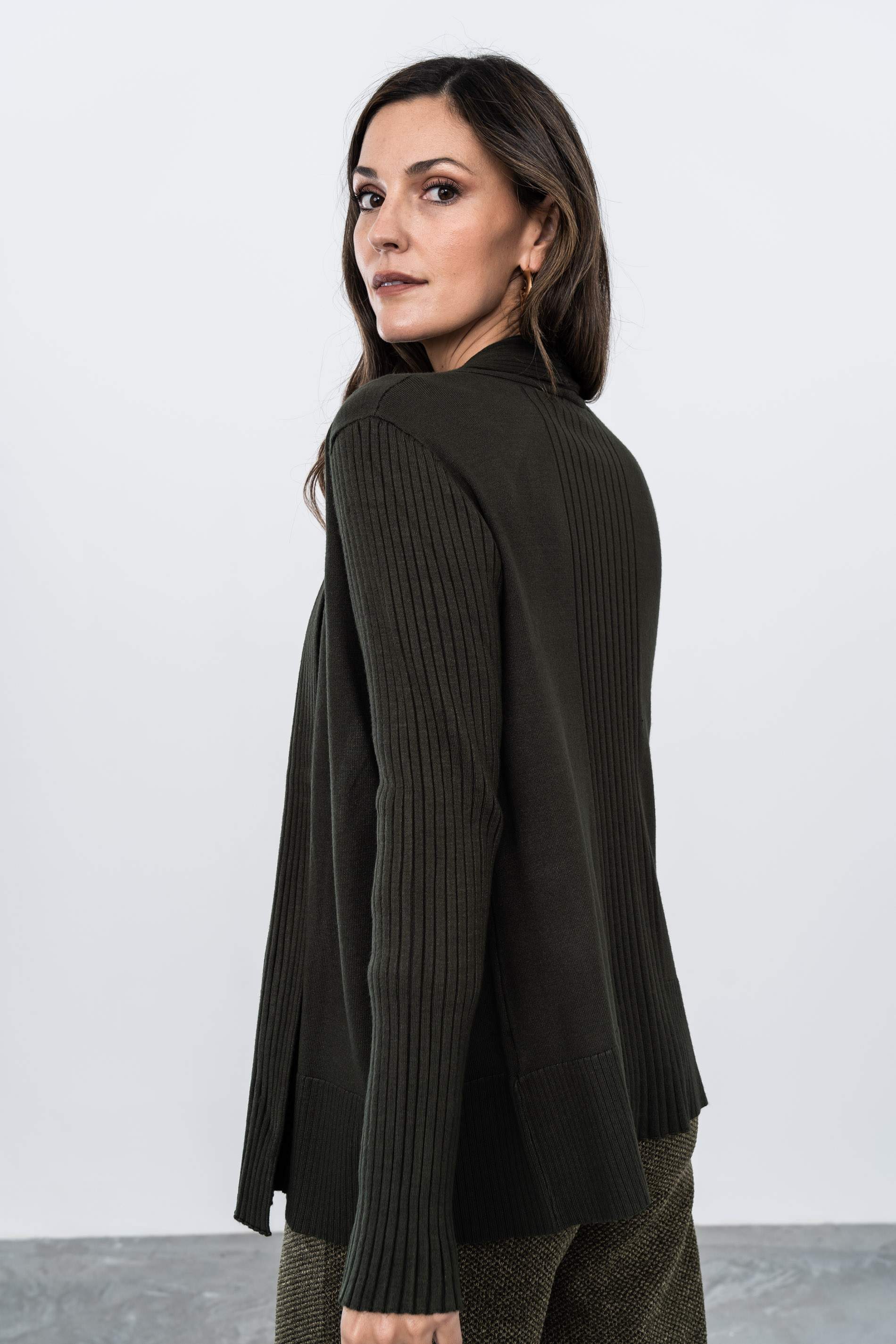 CHAQUETA CANALÉ COMBINADO KAKI