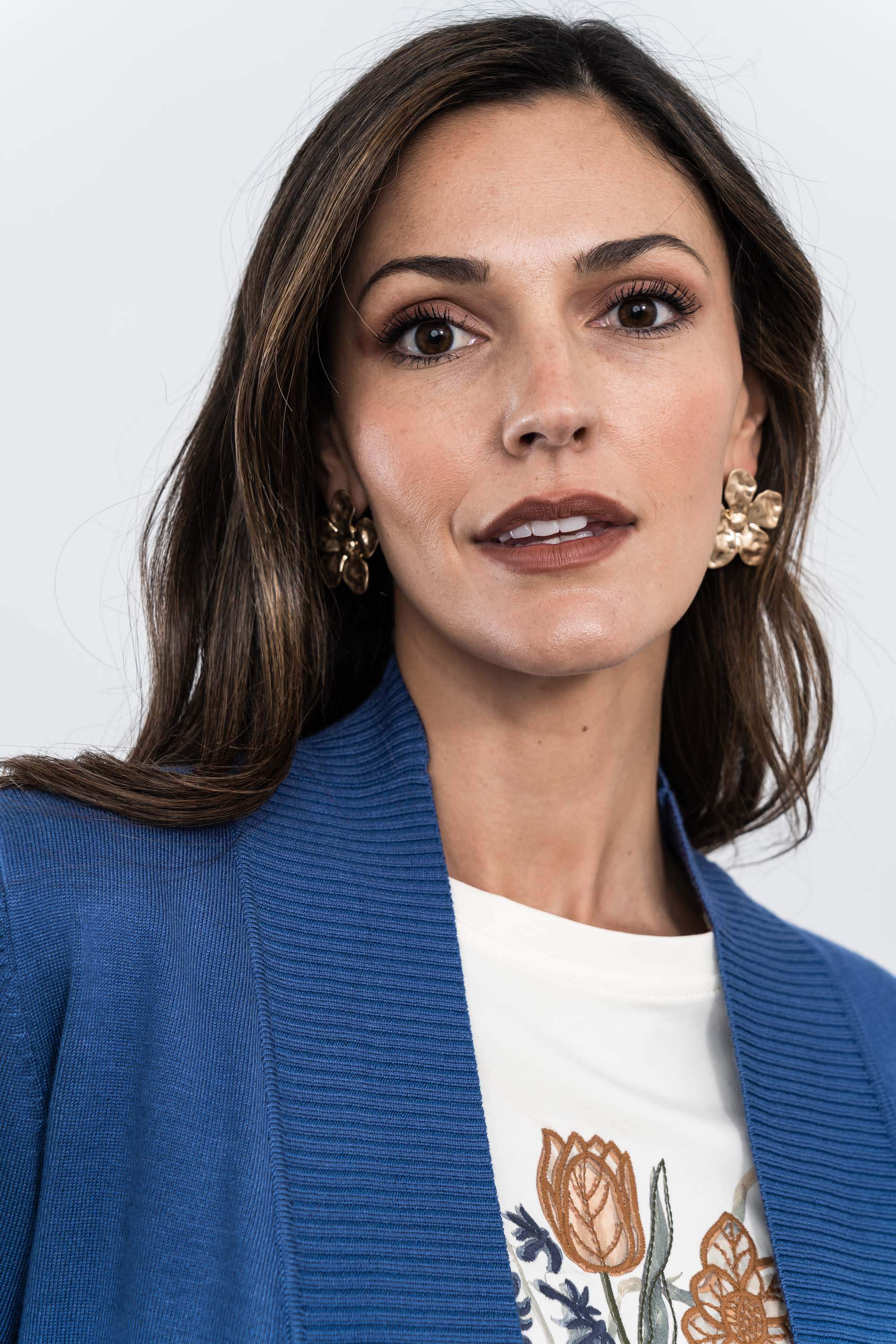 CHAQUETA SOLAPA CANALÉ ÍNDIGO