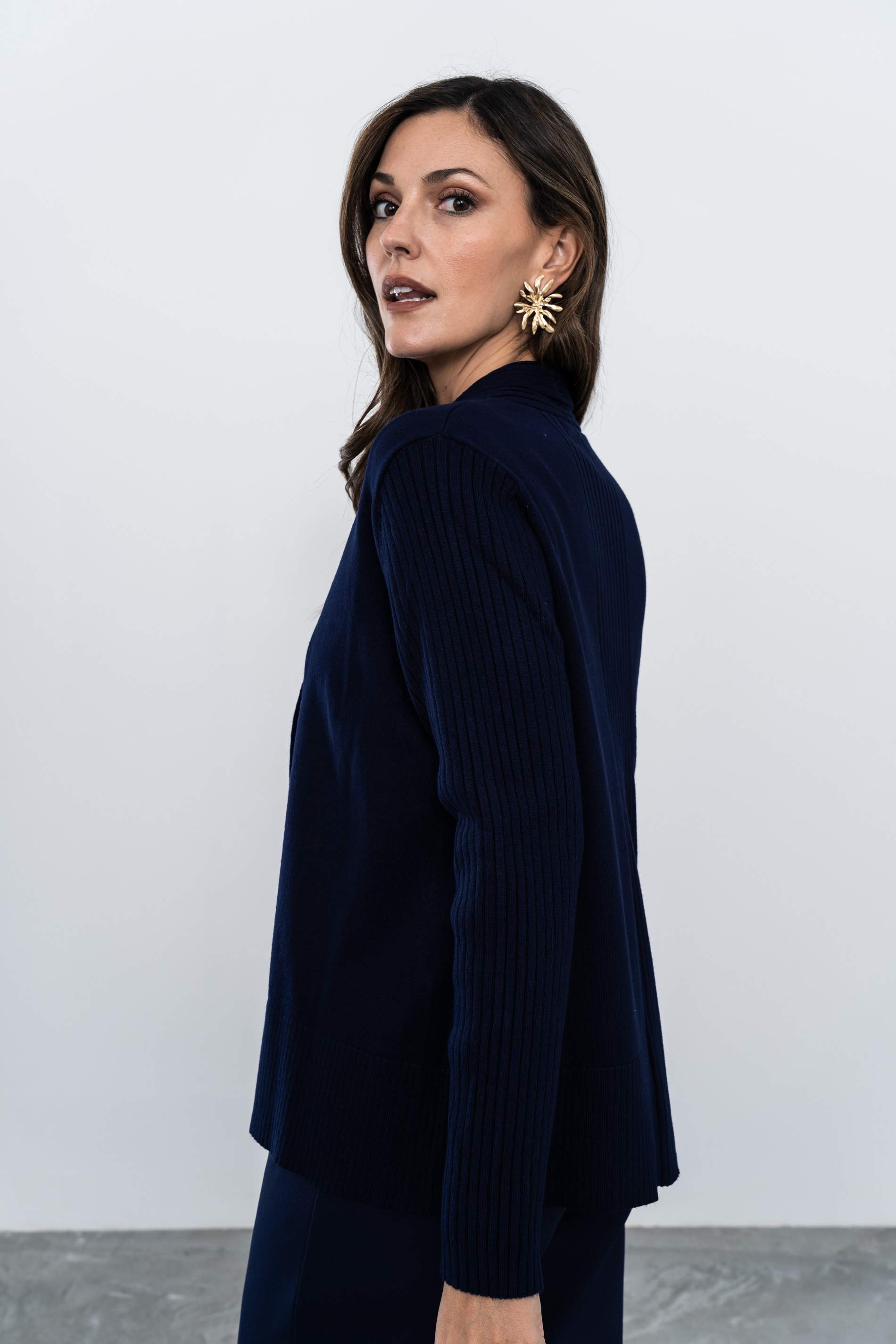 CHAQUETA CANALÉ COMBINADO MARINO