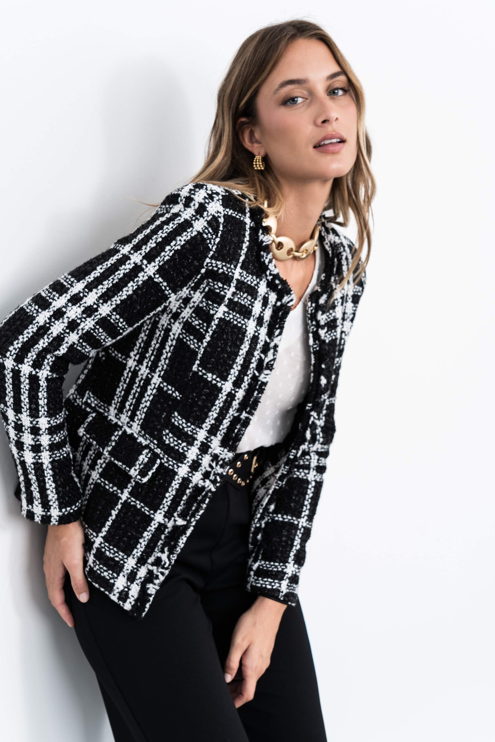 CHAQUETA DESFLECADOS NEGRO