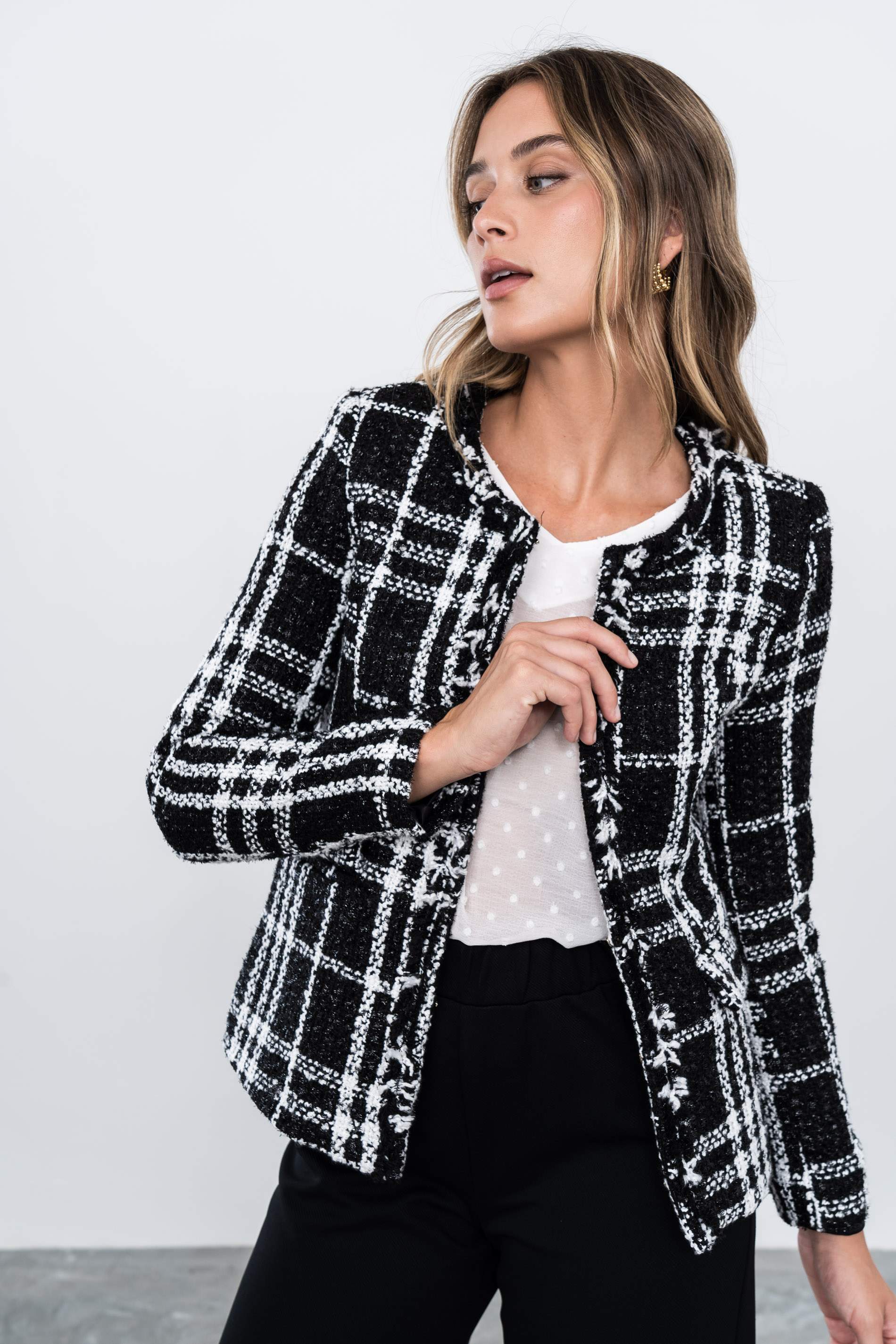 CHAQUETA DESFLECADOS NEGRO