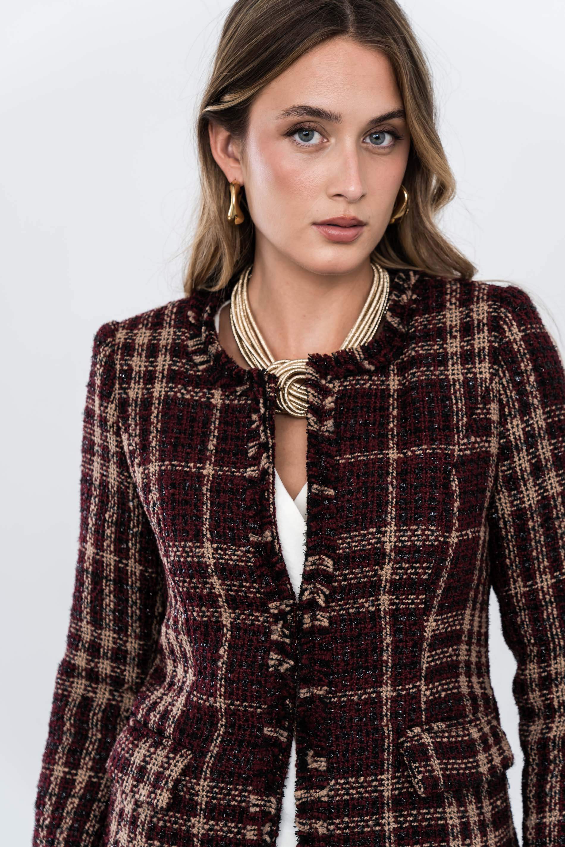 CHAQUETA DESFLECADOS GRANATE