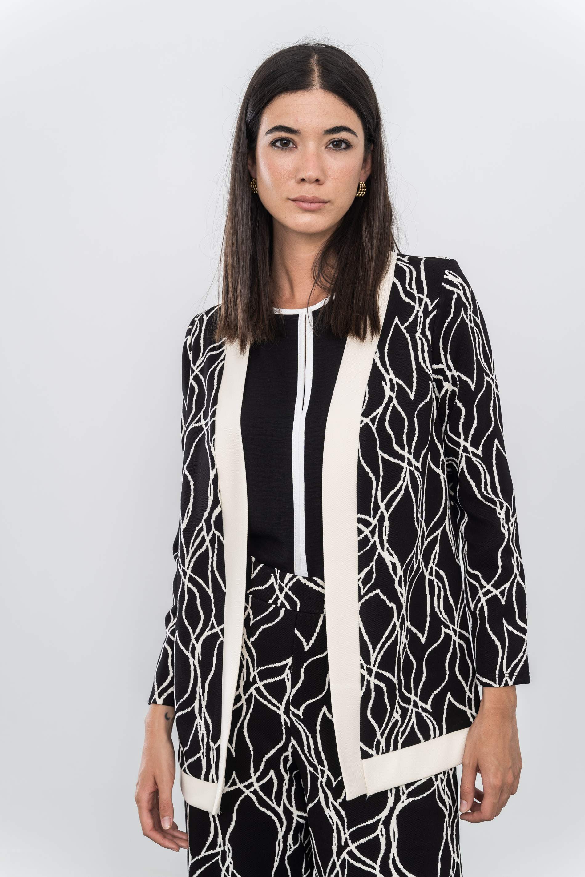 CHAQUETA HOLGADA COMBINADA