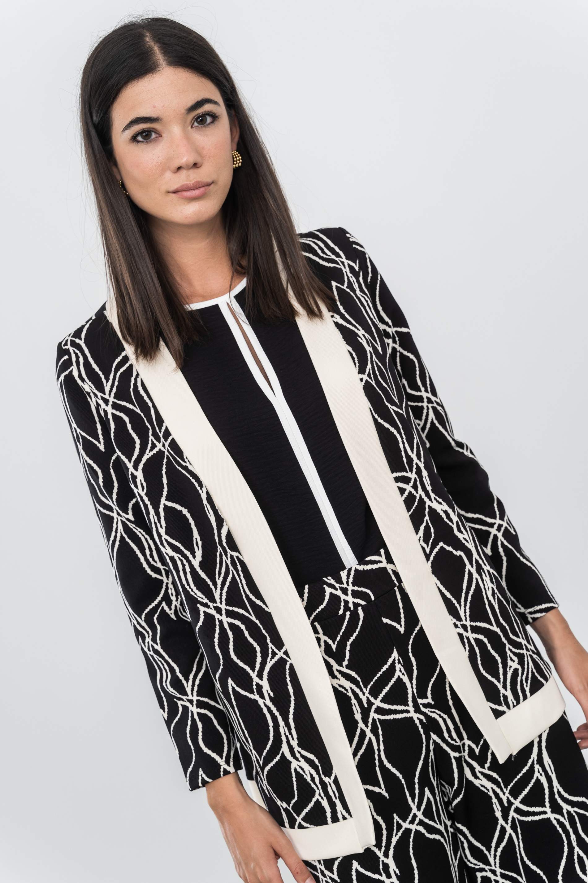 CHAQUETA HOLGADA COMBINADA