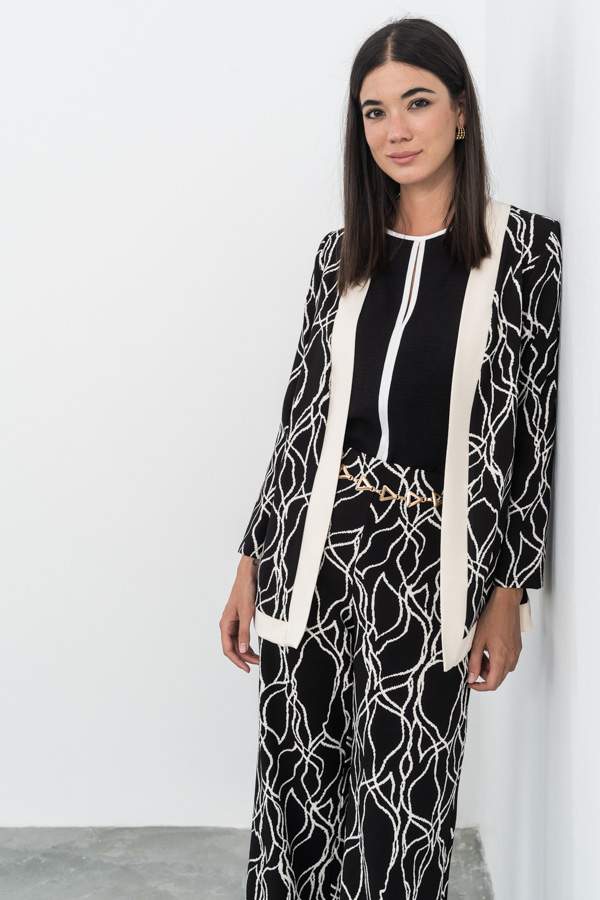 CHAQUETA HOLGADA COMBINADA