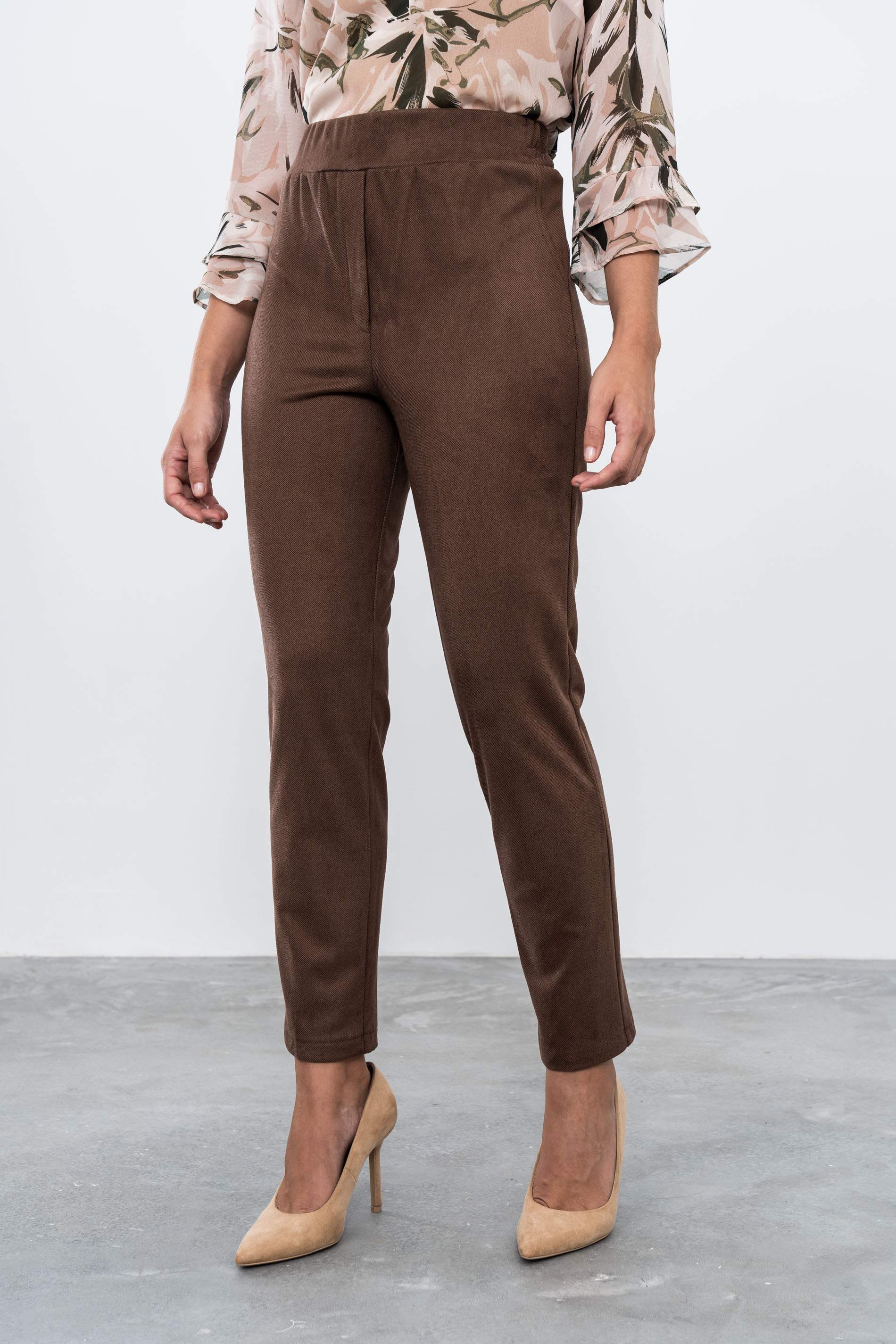 PANTALÓN GOMA PIJAMERO MARRÓN