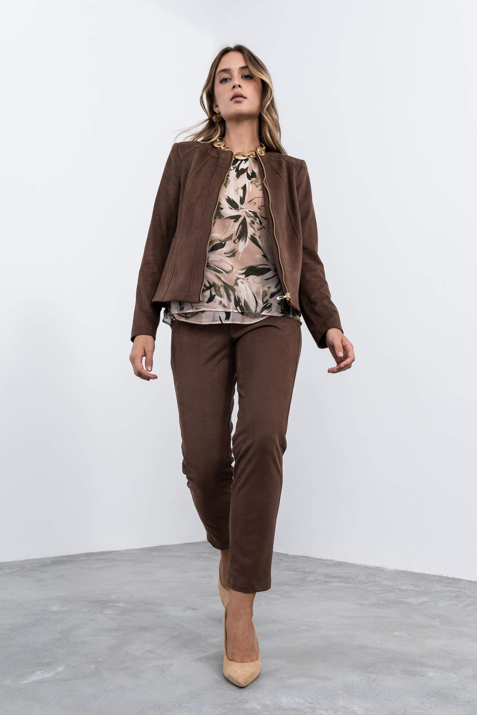PANTALÓN GOMA PIJAMERO MARRÓN