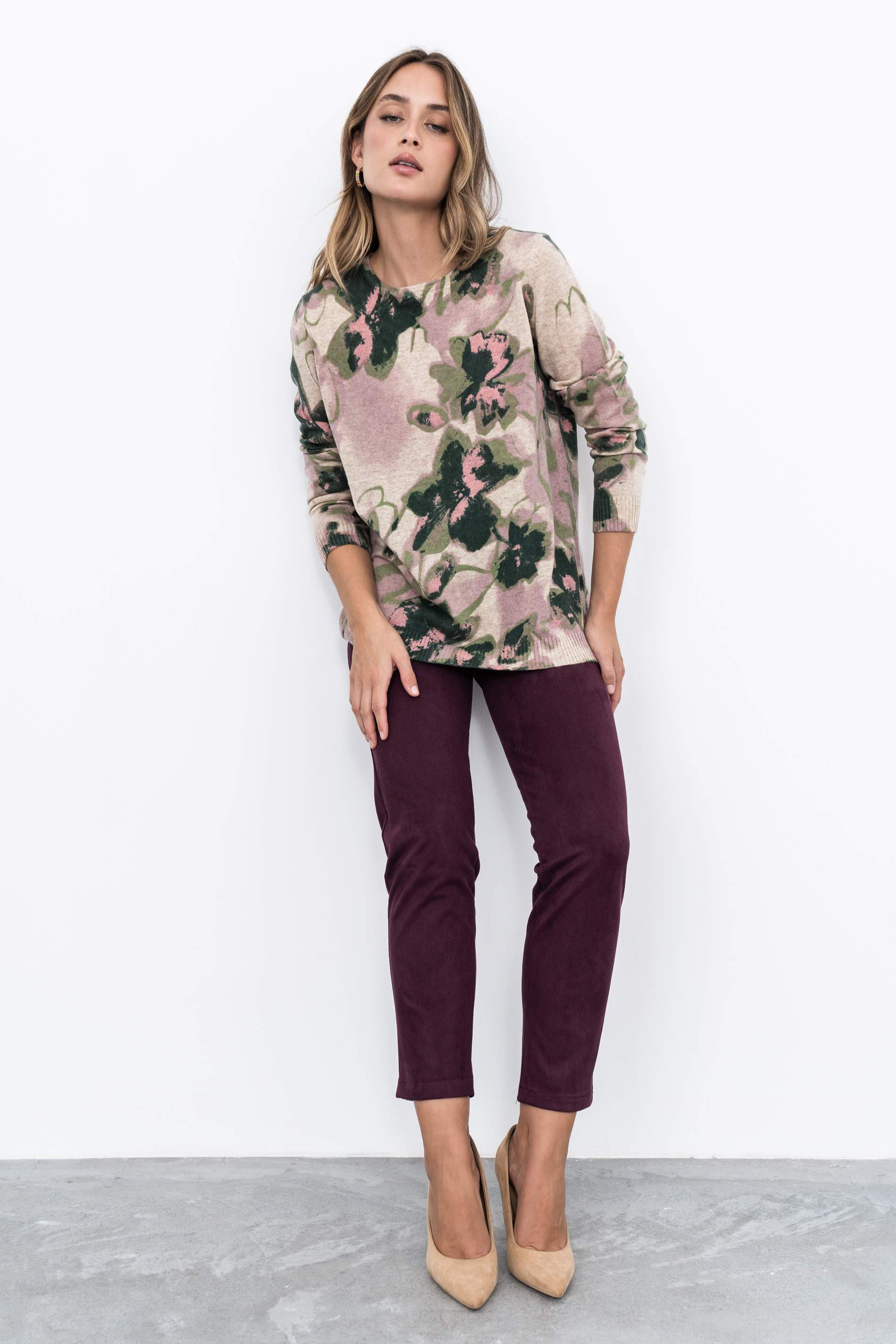 PANTALÓN GOMA PIJAMERO GRANATE
