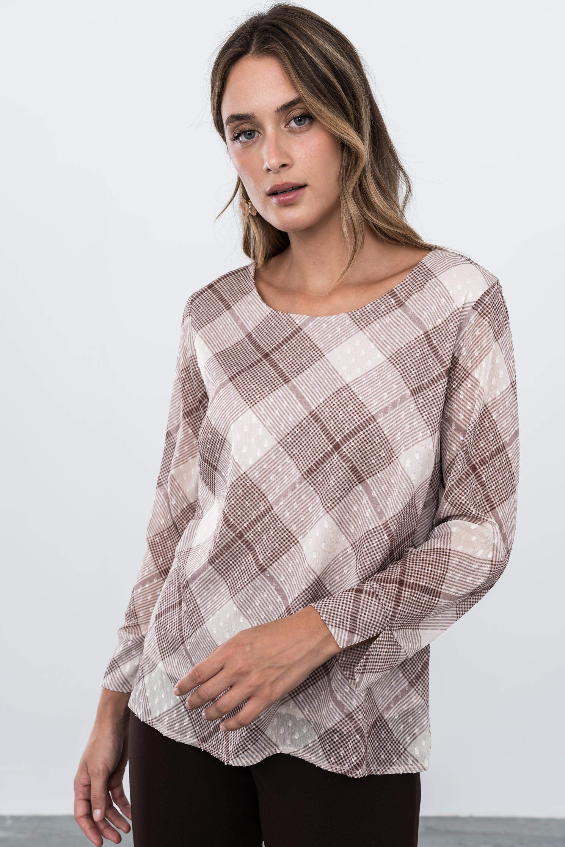BLUSA PLUMETI CUADROS