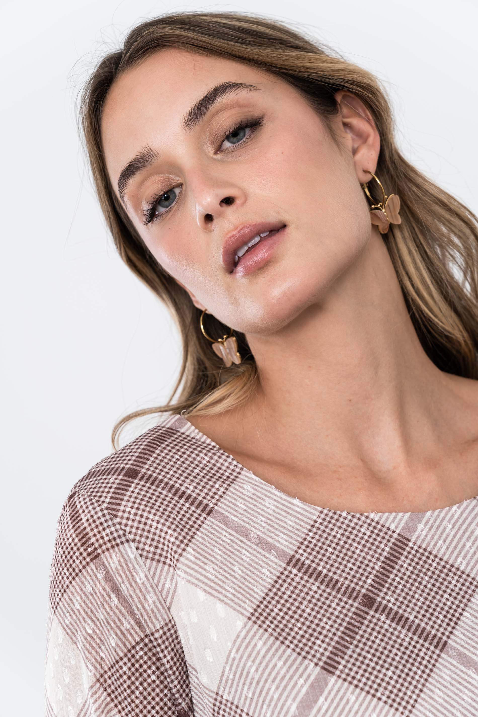 BLUSA PLUMETI CUADROS