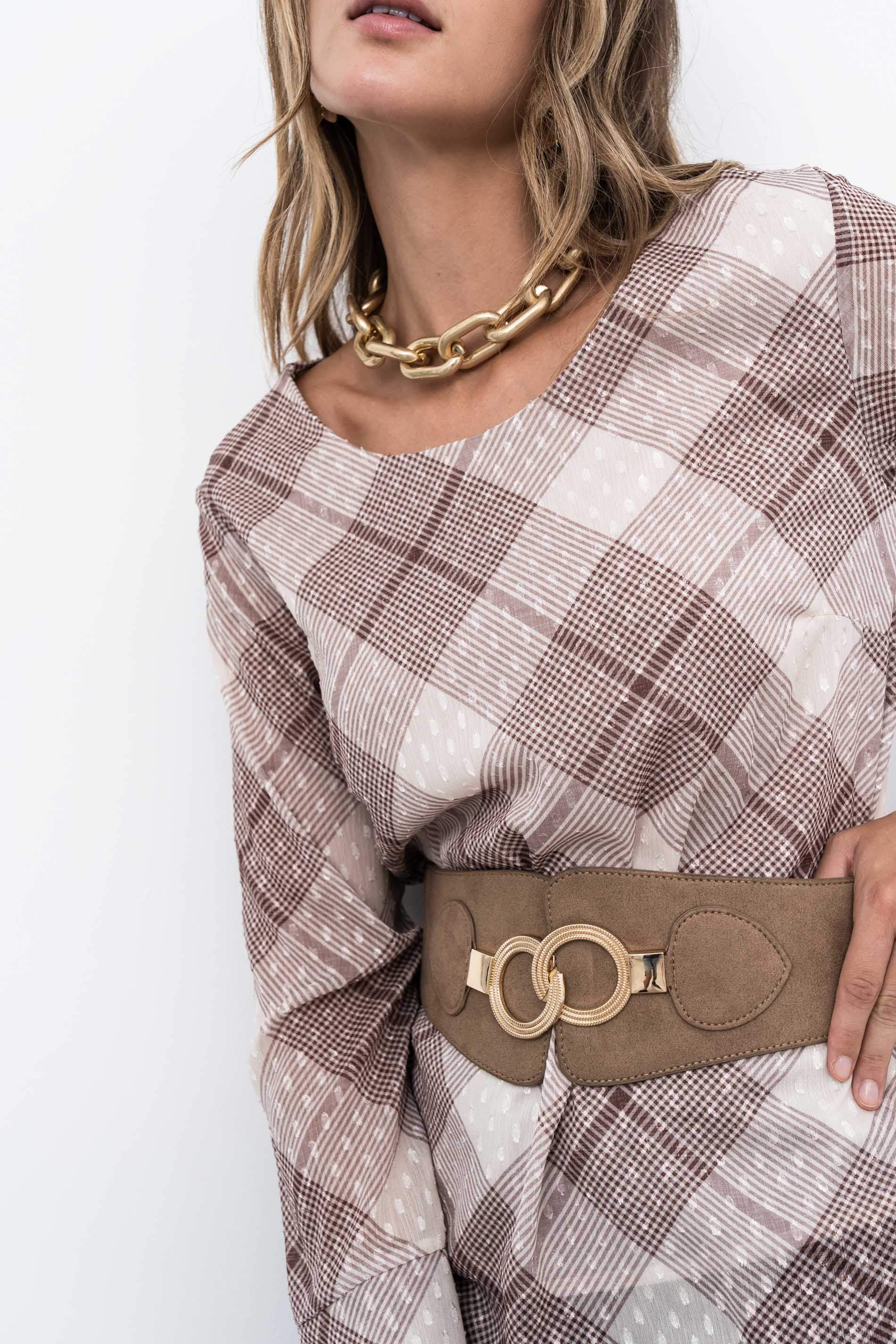BLUSA PLUMETI CUADROS
