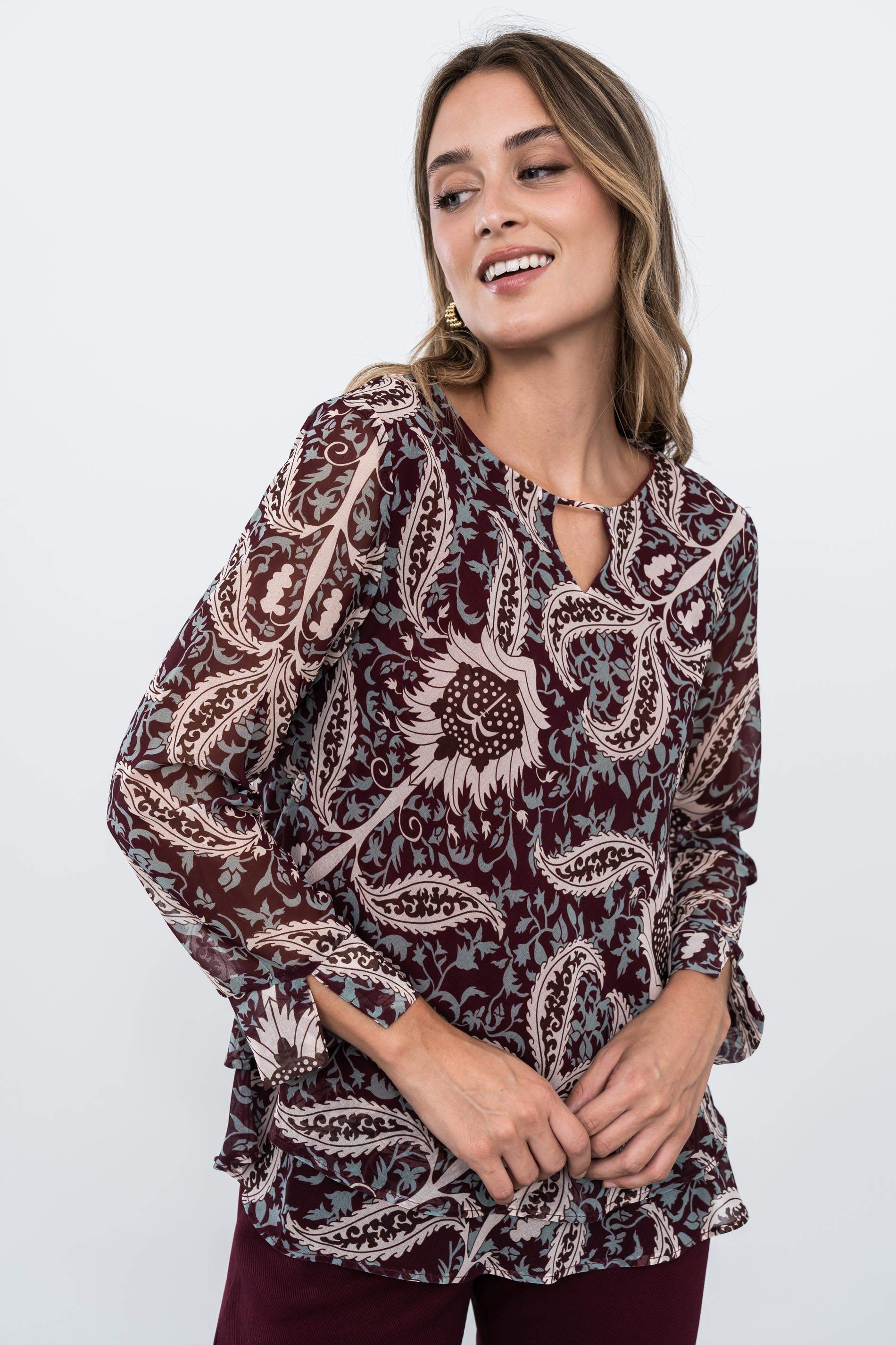 BLUSA CACHEMIRE GRANATE