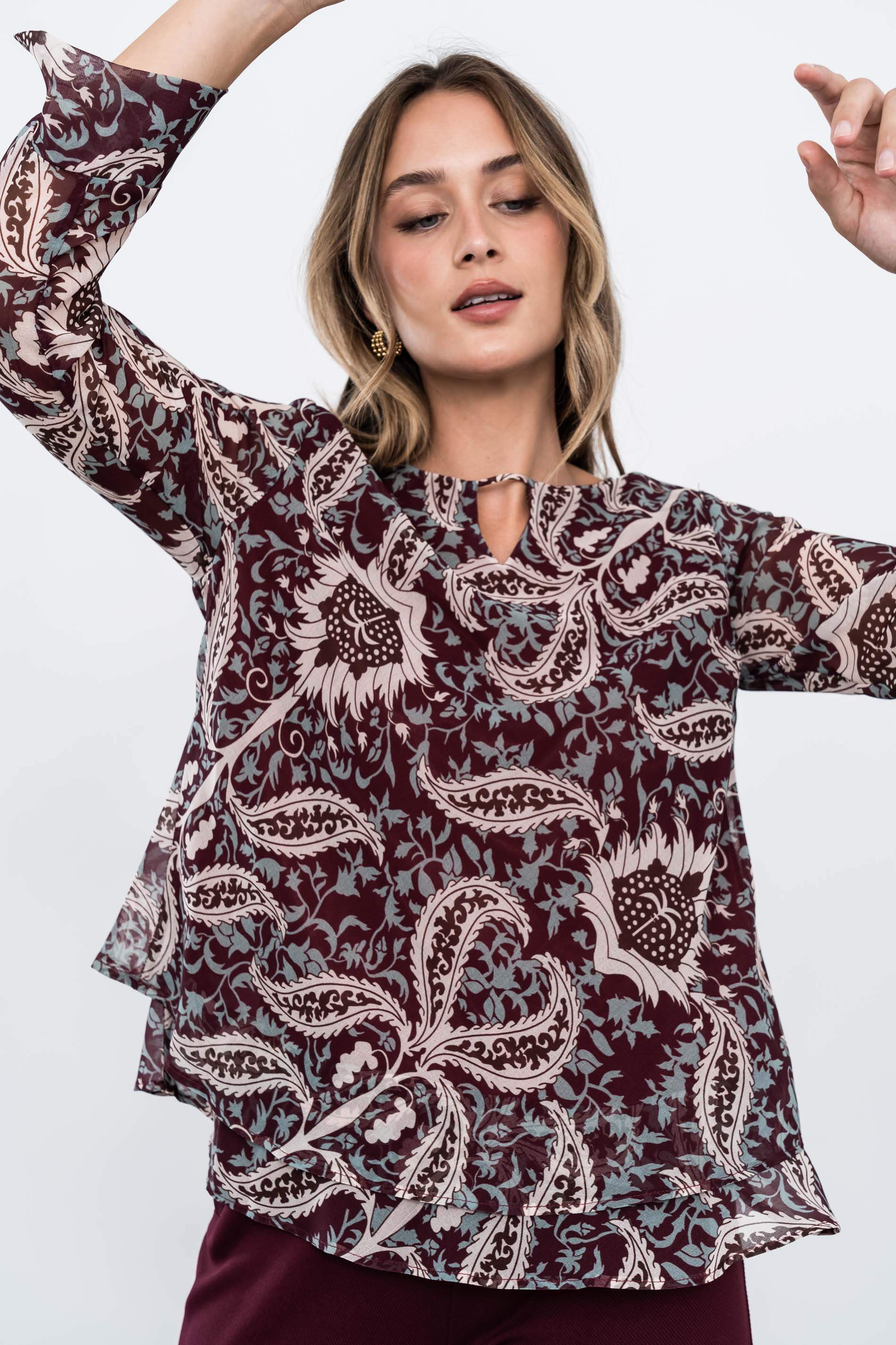BLUSA CACHEMIRE GRANATE
