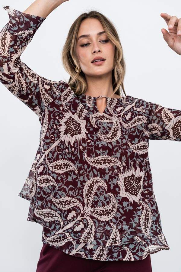 BLUSA CACHEMIRE GRANATE