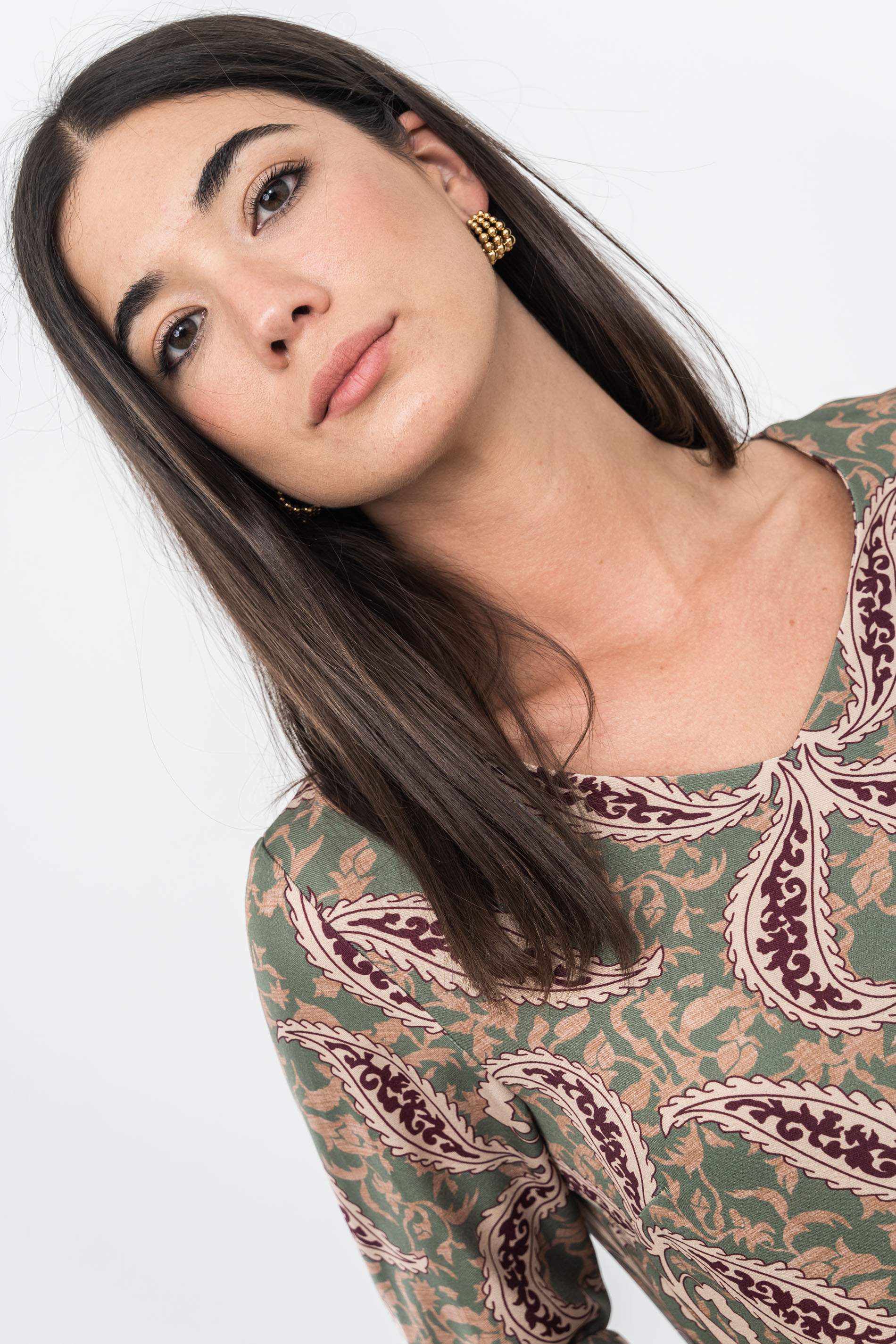 BLUSA ESTAMPADO CACHEMIRE KAKI