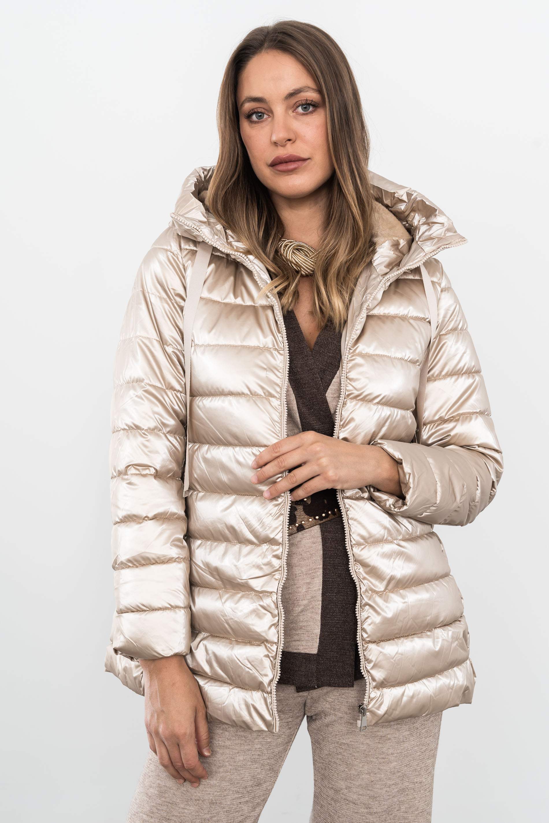 CHAQUETA PUNTO TEXTURA BIOCLOR BEIGE
