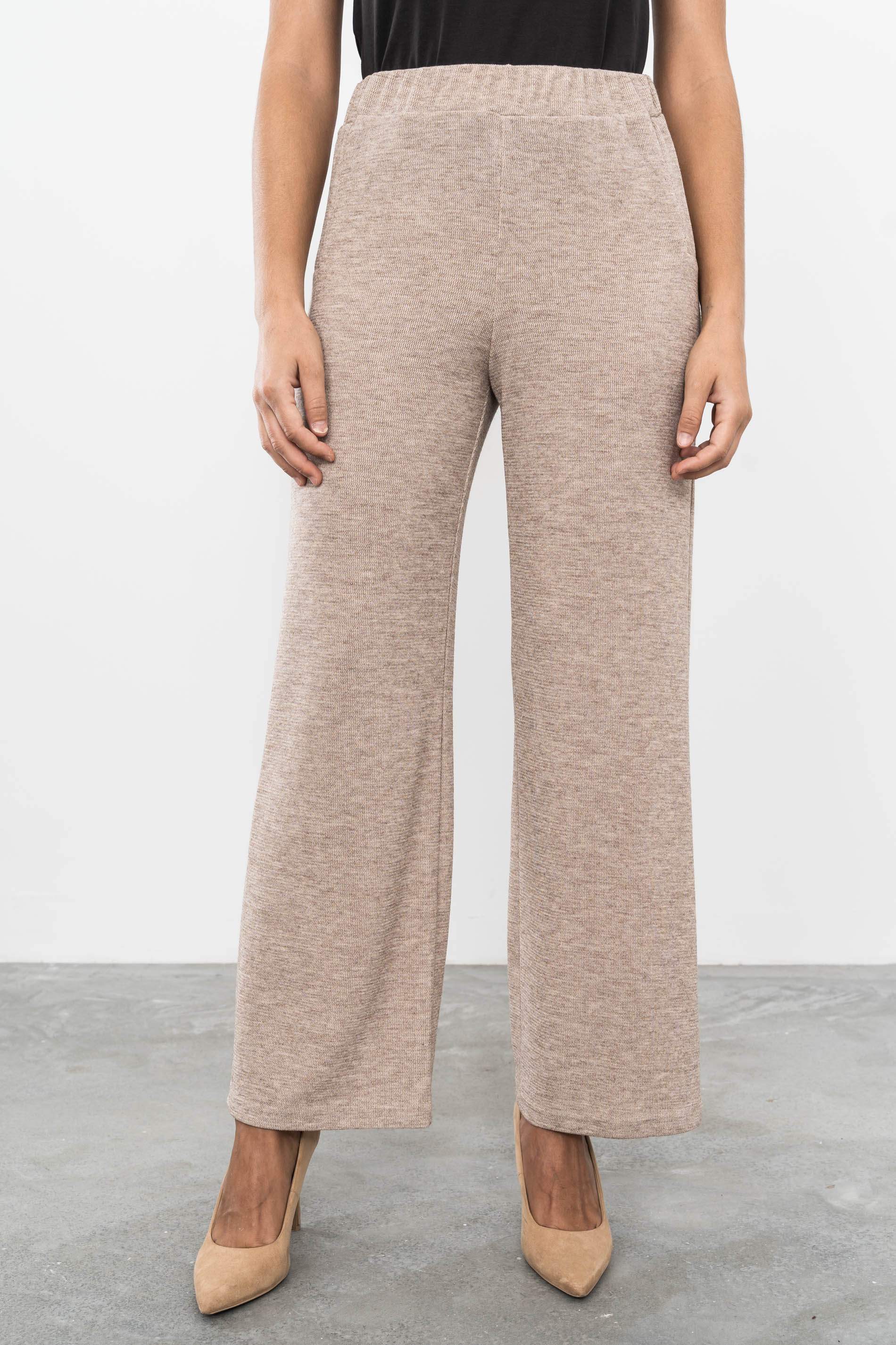PANTALÓN PUNTO TEXTURA BEIGE