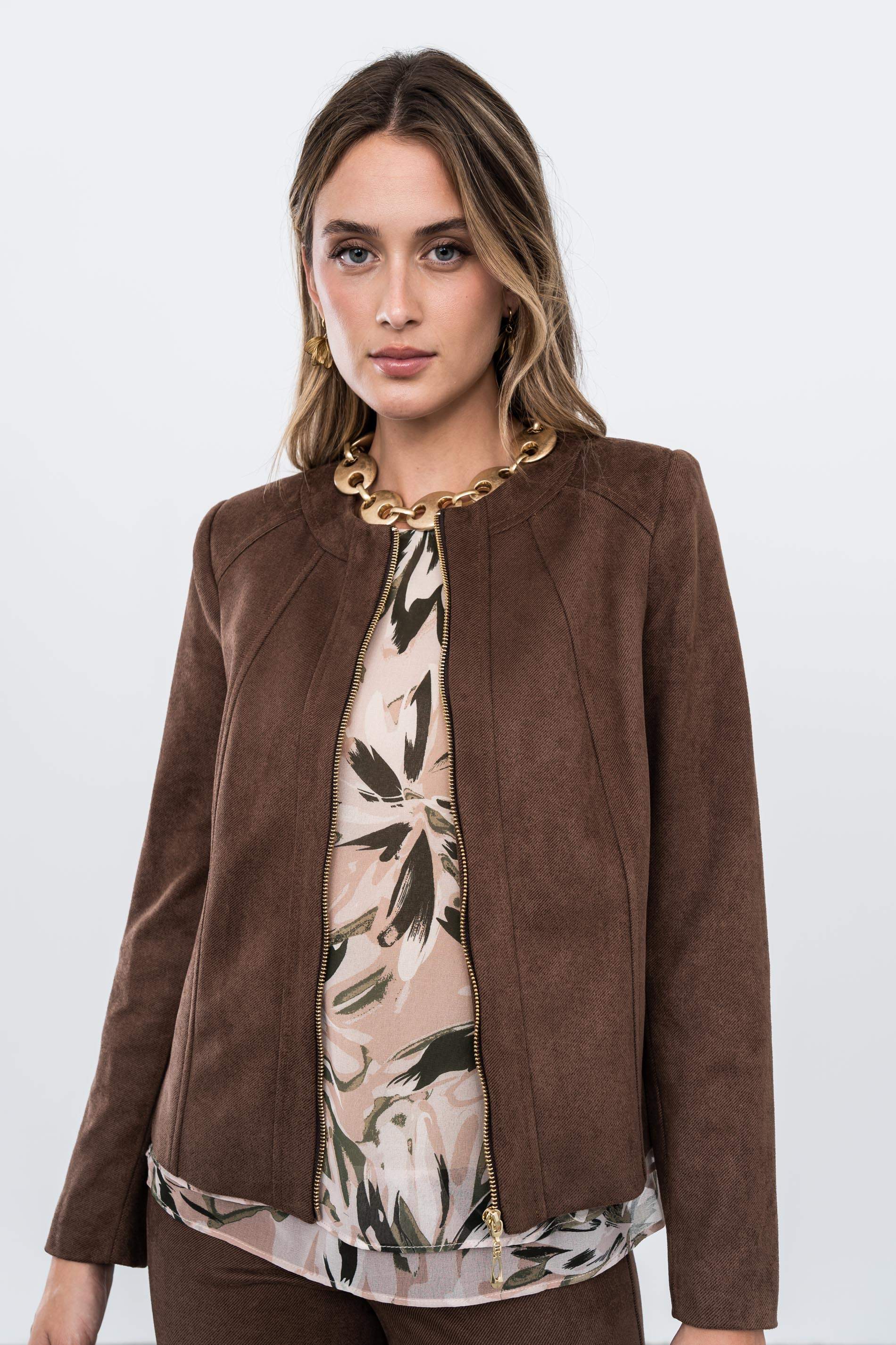 CHAQUETA CORTES TACTO SUAVE