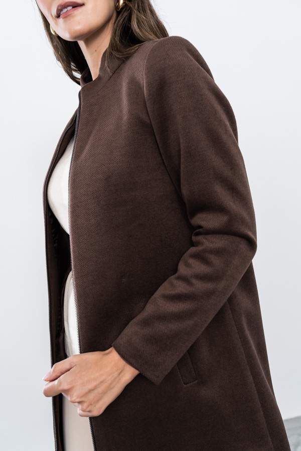 CHAQUETÓN CREMALLERA CHOCOLATE