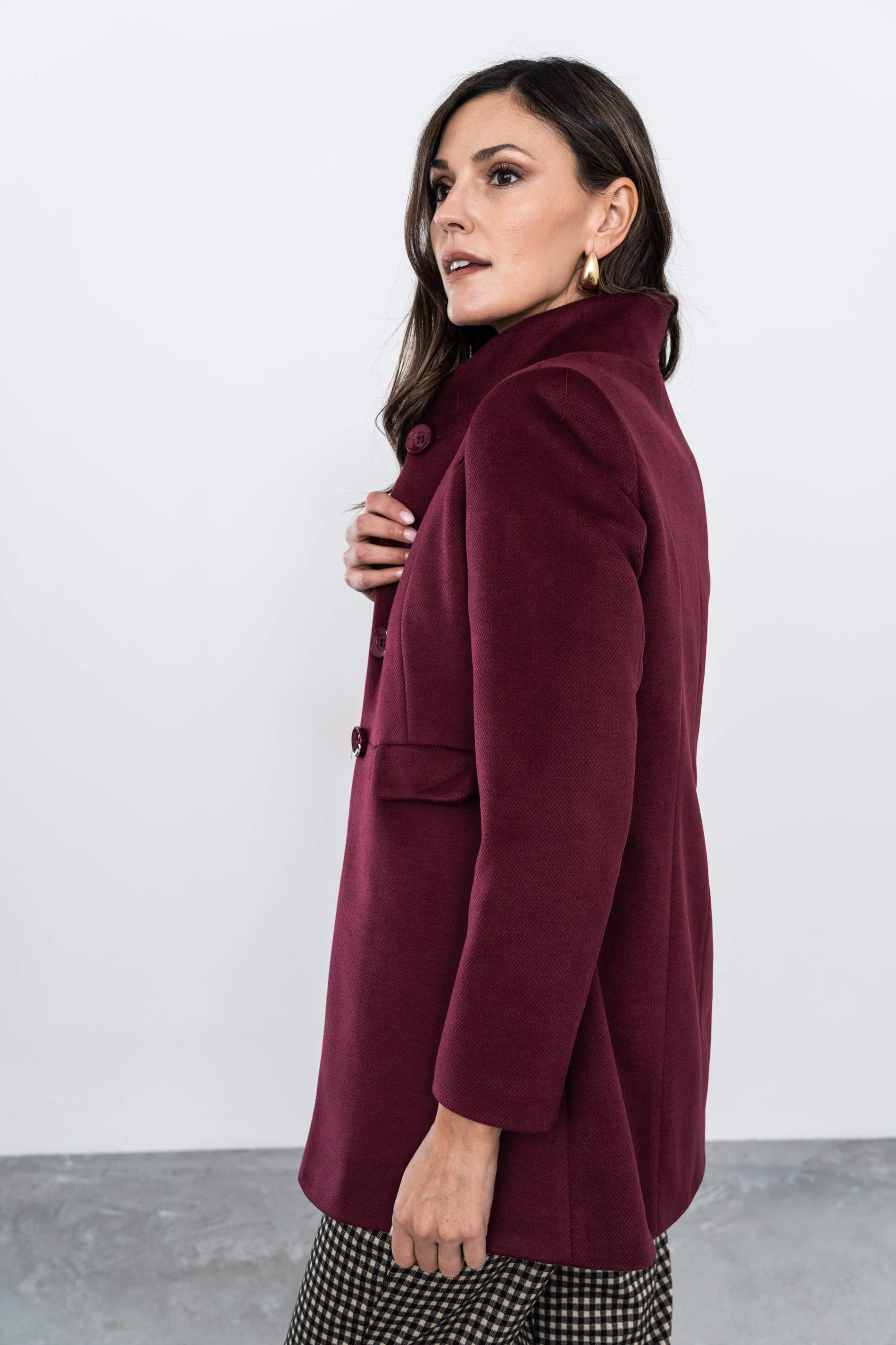 CHAQUETÓN TAPETAS BURDEOS