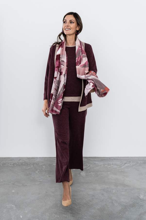 JERSEY COMBINADO TEXTURA BURDEOS