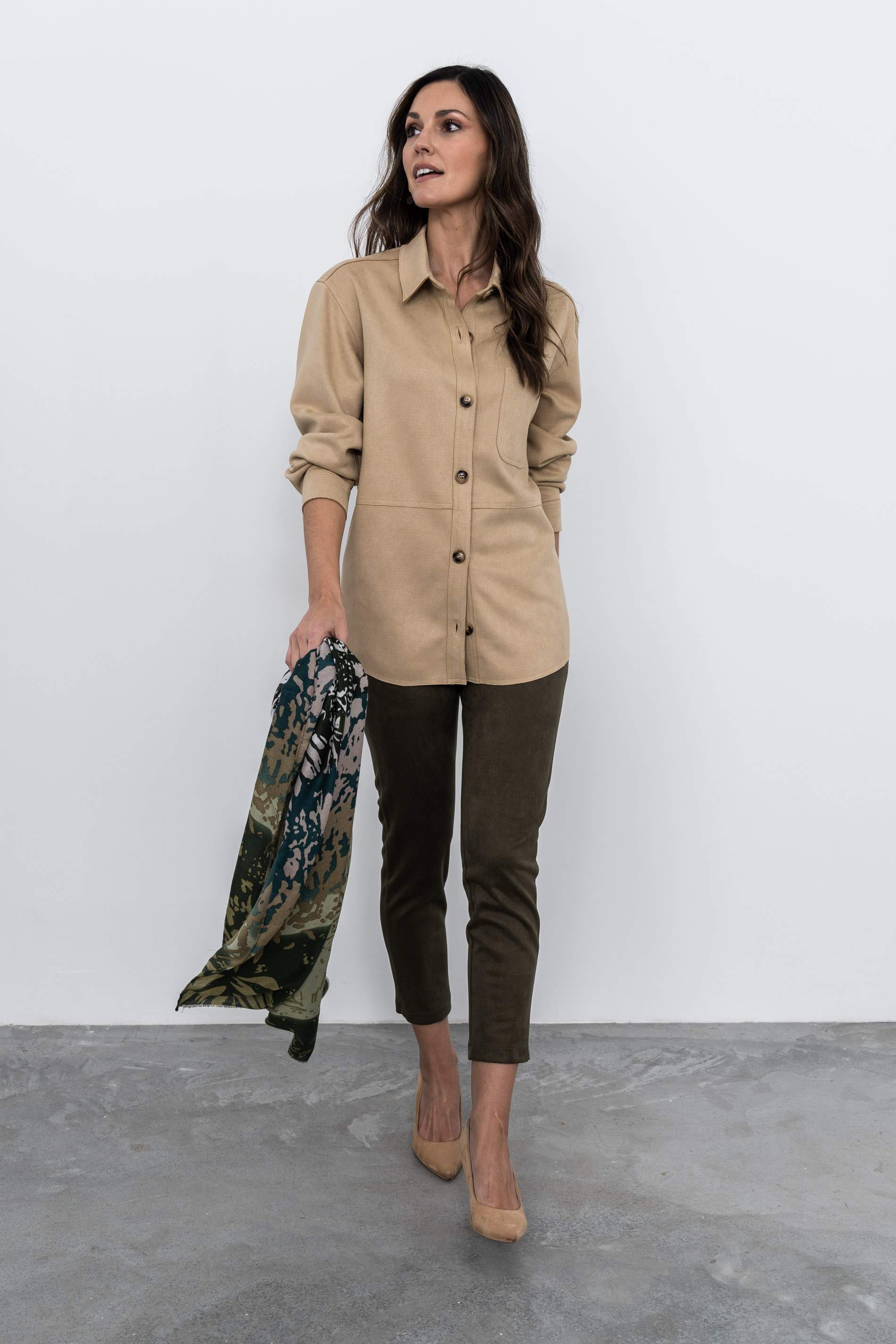 PANTALÓN PIJAMERO EFECTO ANTE KAKI