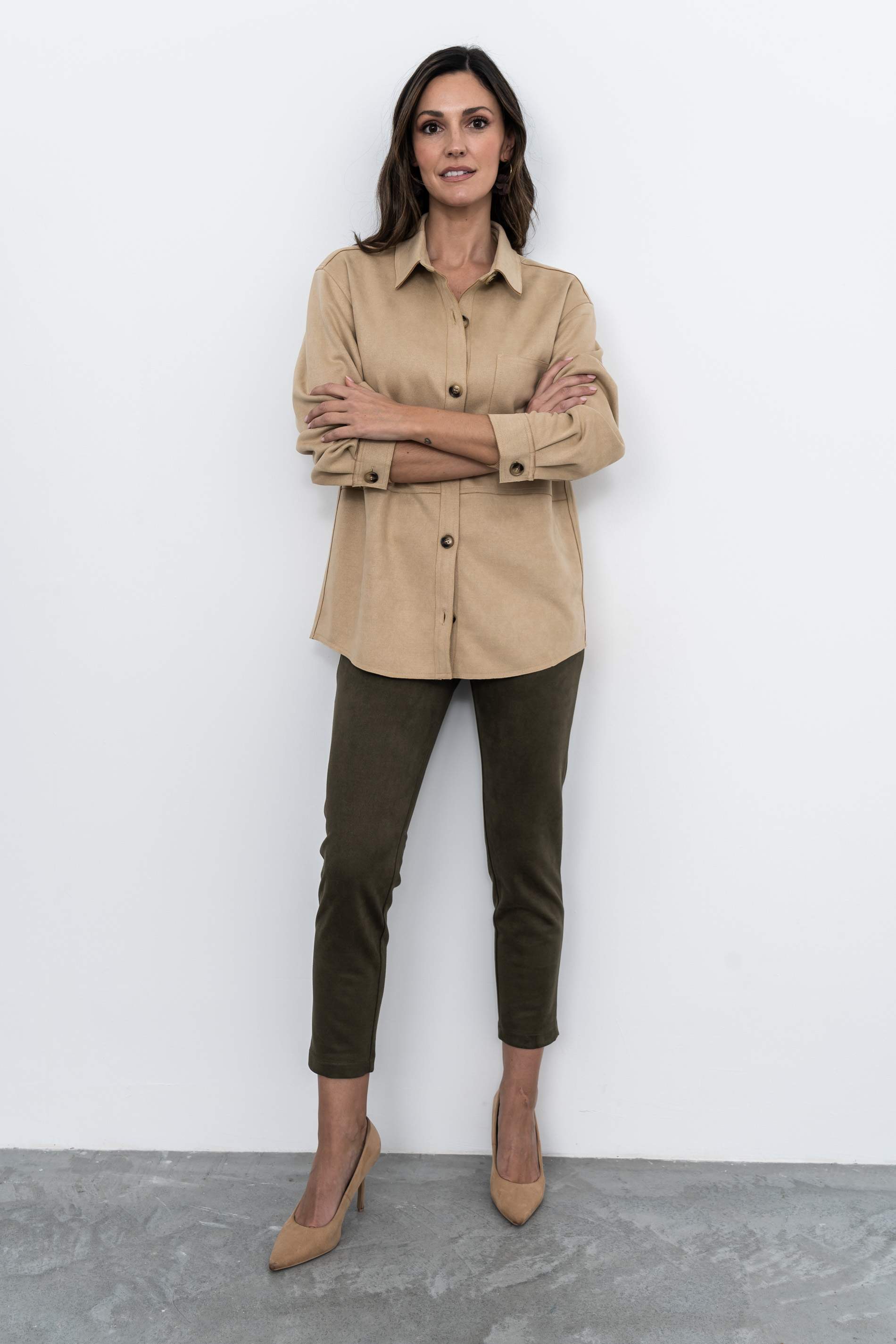 PANTALÓN PIJAMERO EFECTO ANTE KAKI