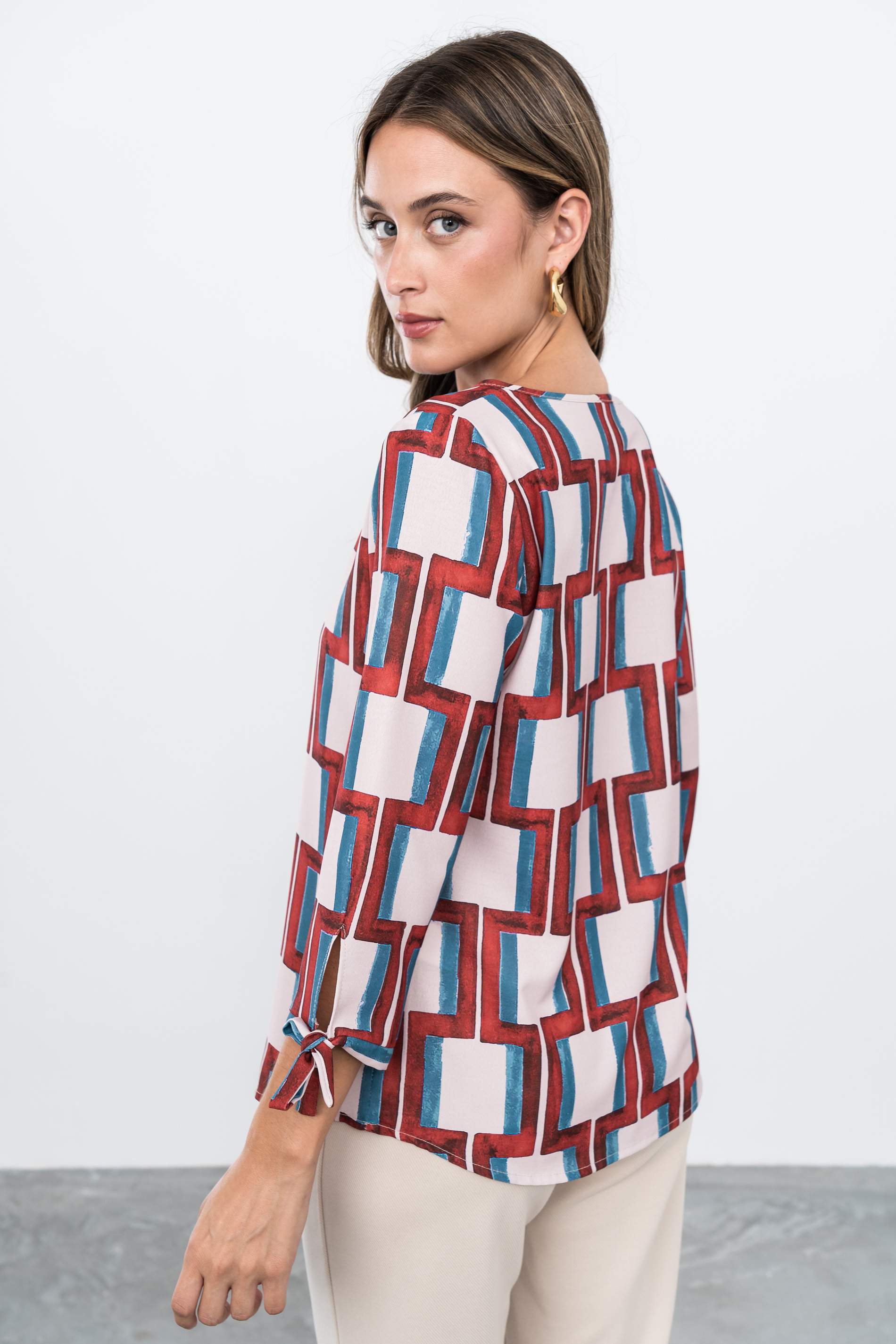 BLUSA CUADRO COMBINADO