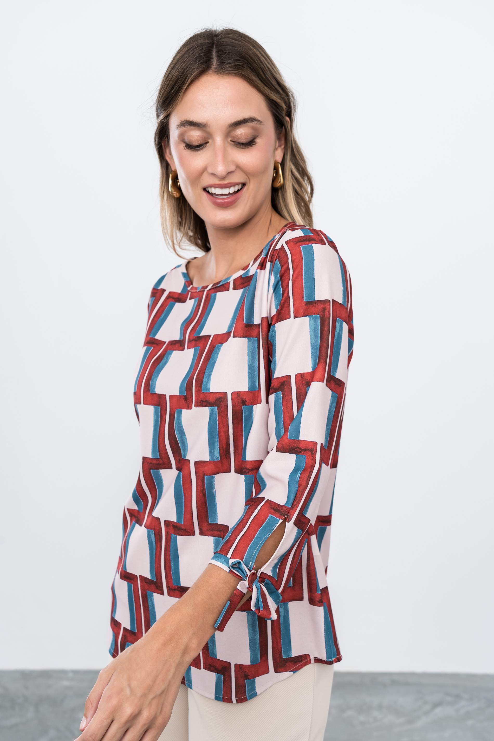 BLUSA CUADRO COMBINADO