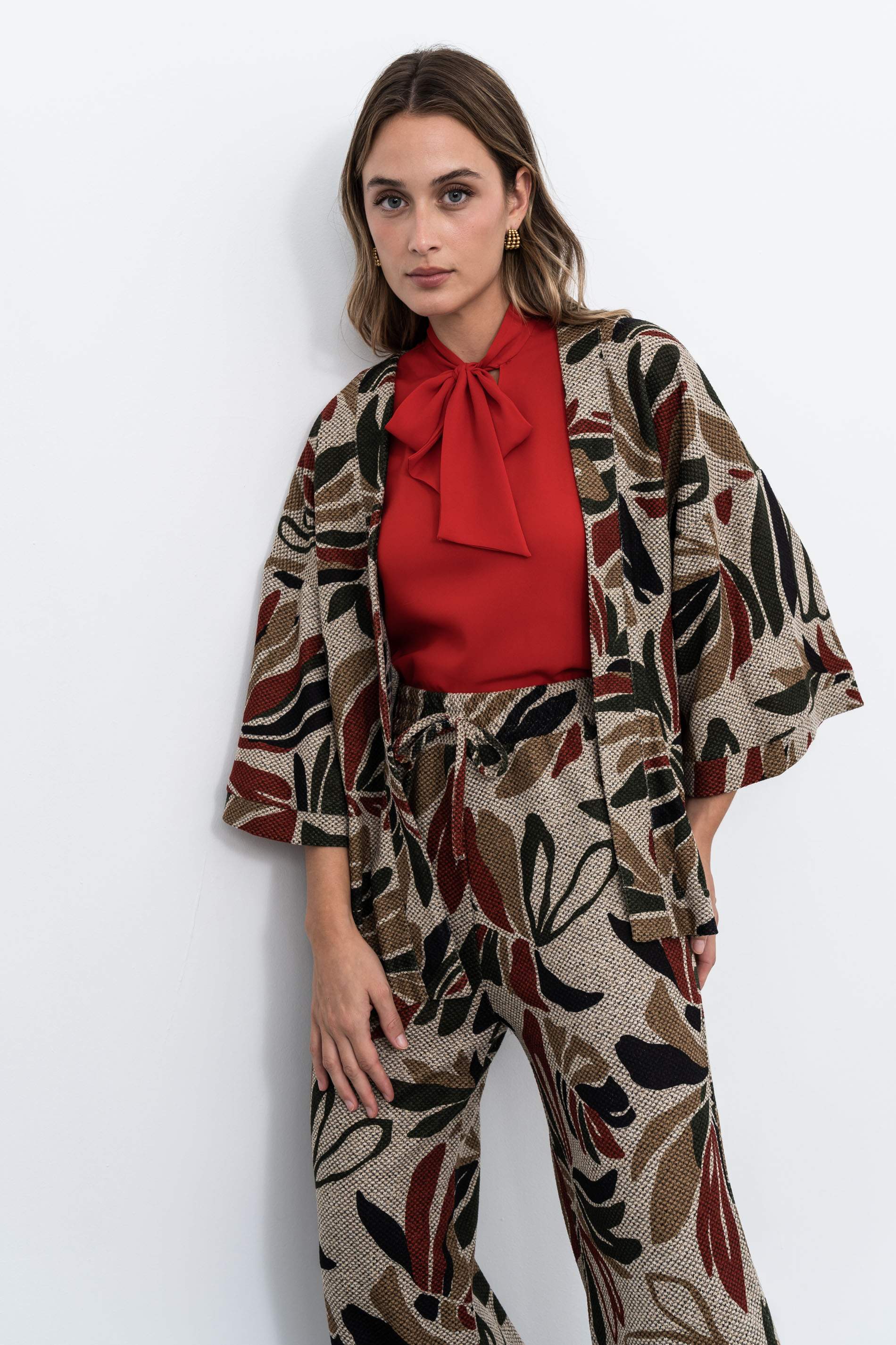 KIMONO PUNTO HOJAS