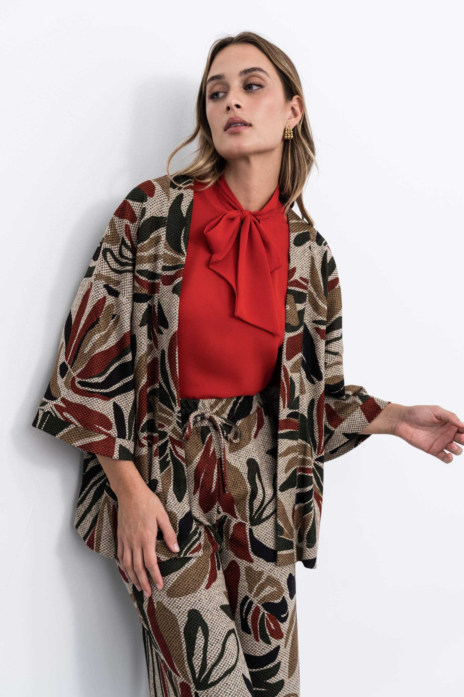 KIMONO PUNTO HOJAS