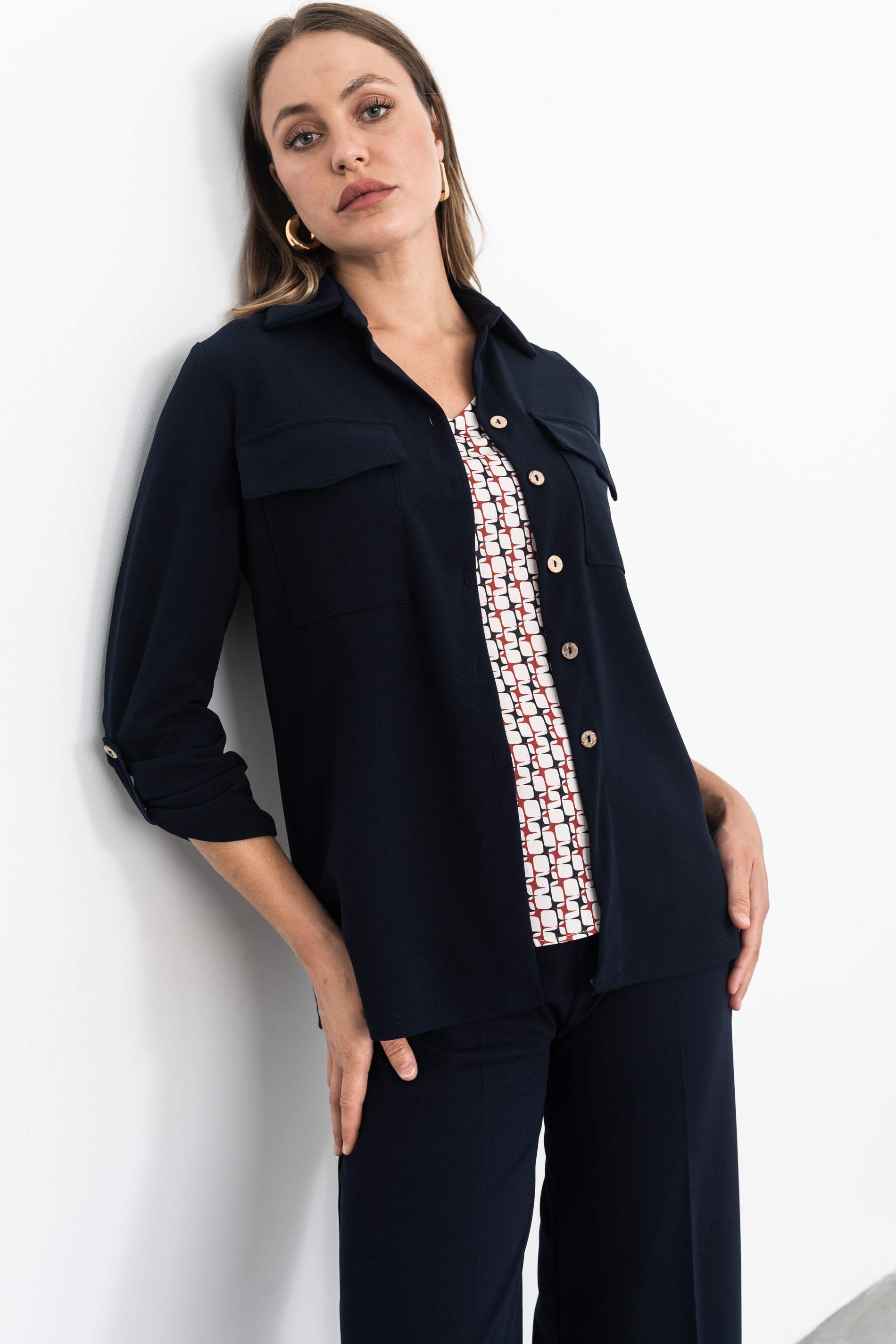 SOBRECAMISA BOLSILLOS MARINO