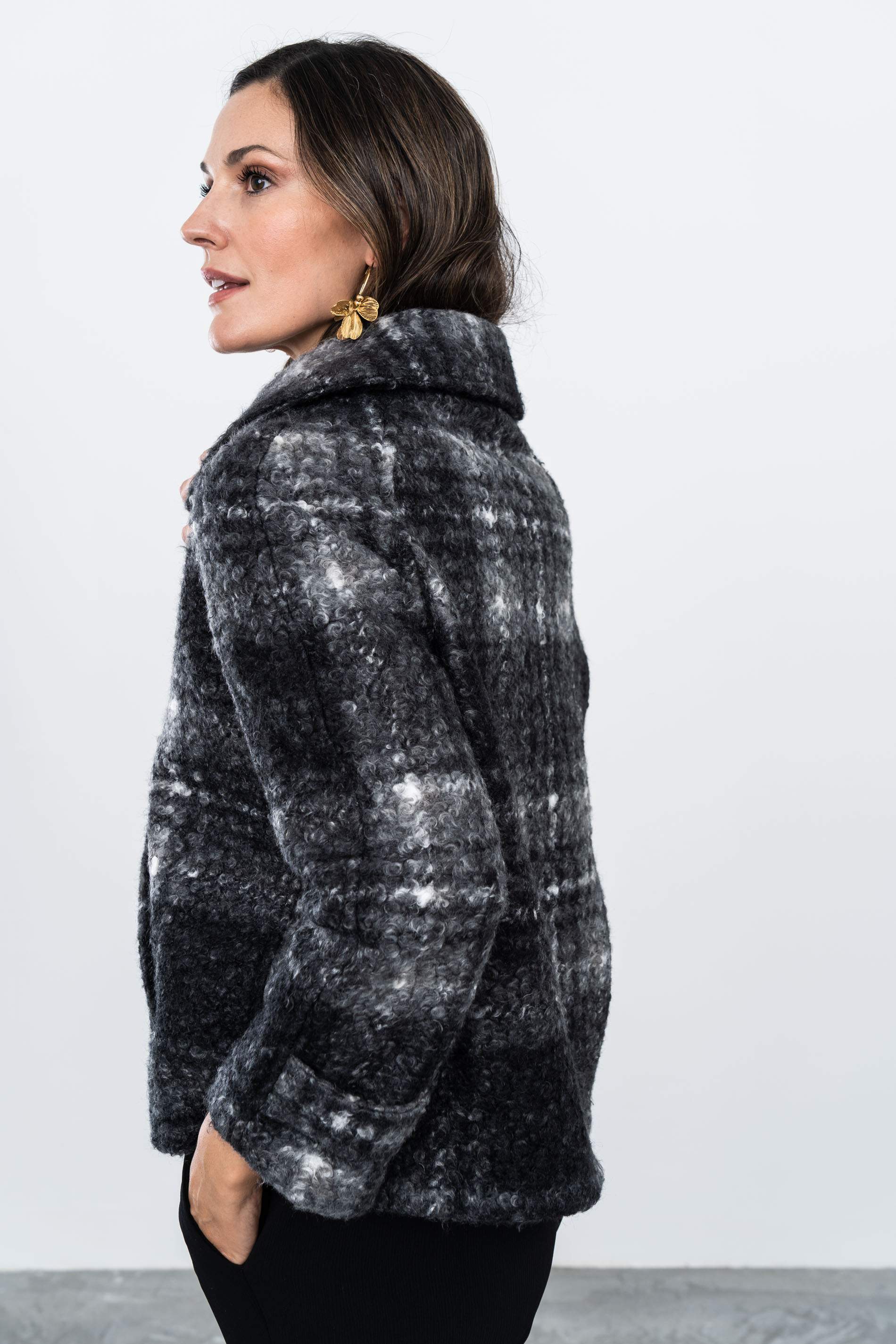 CHAQUETÓN CUADROS MEZCLA