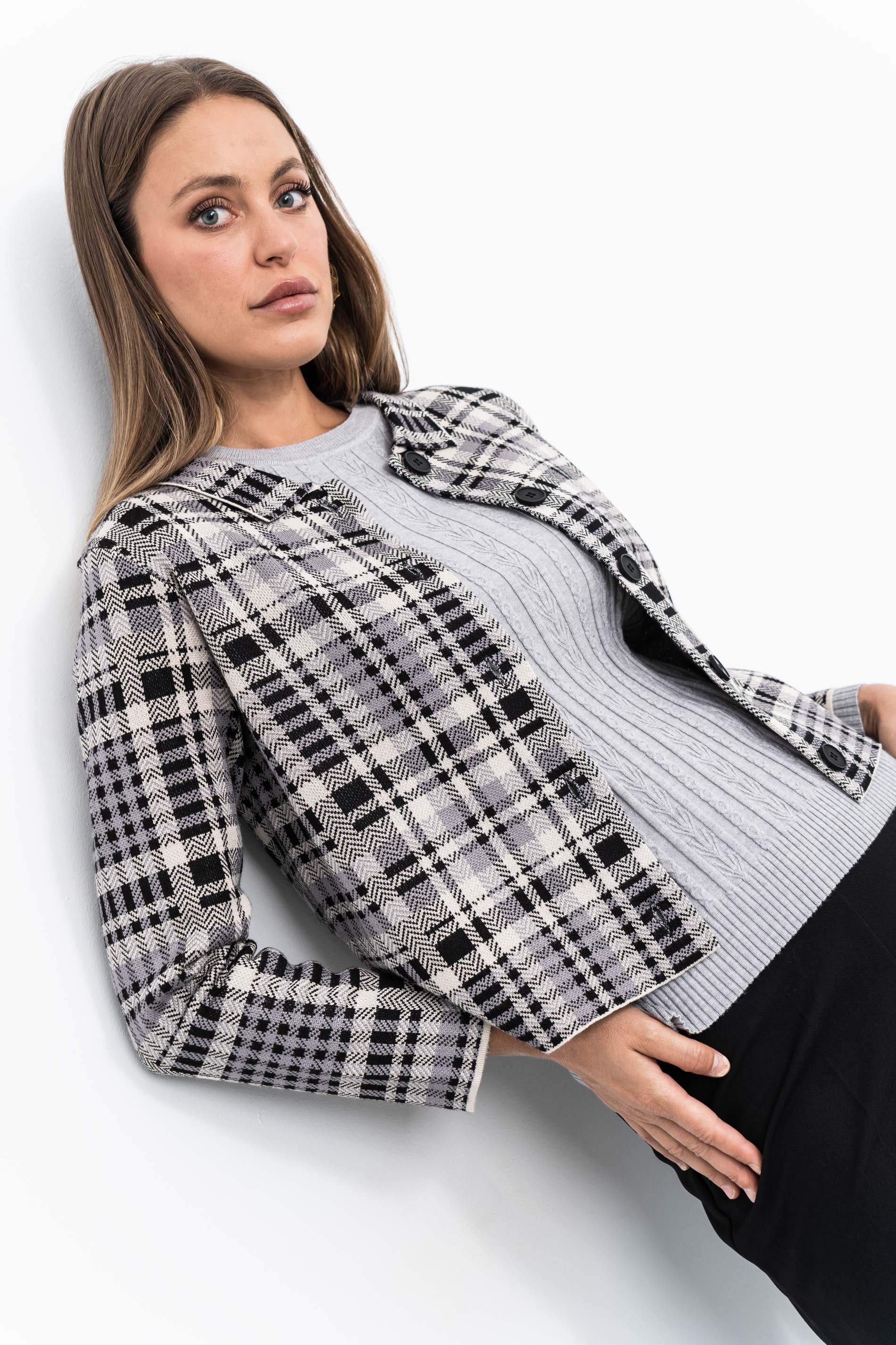 CHAQUETA CUELLO POLO CUADROS