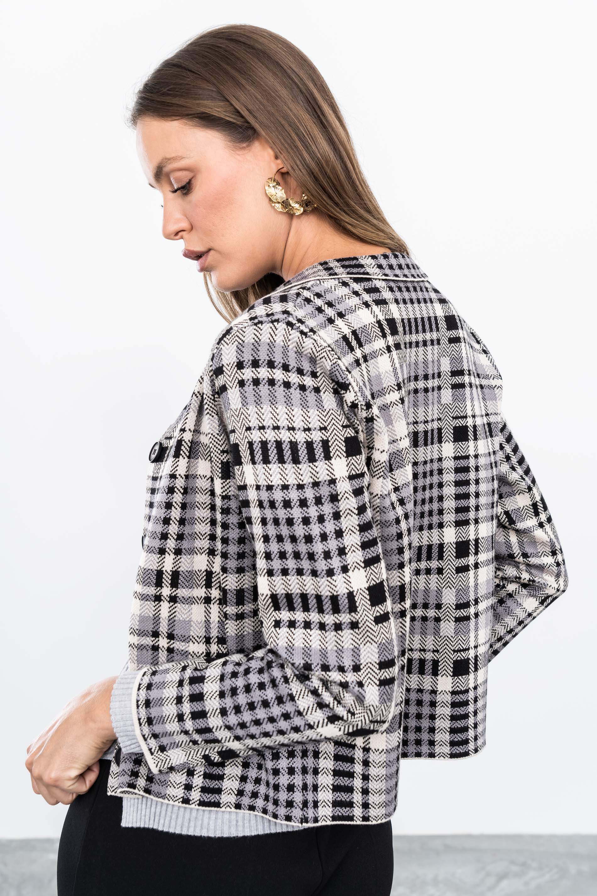 CHAQUETA CUELLO POLO CUADROS