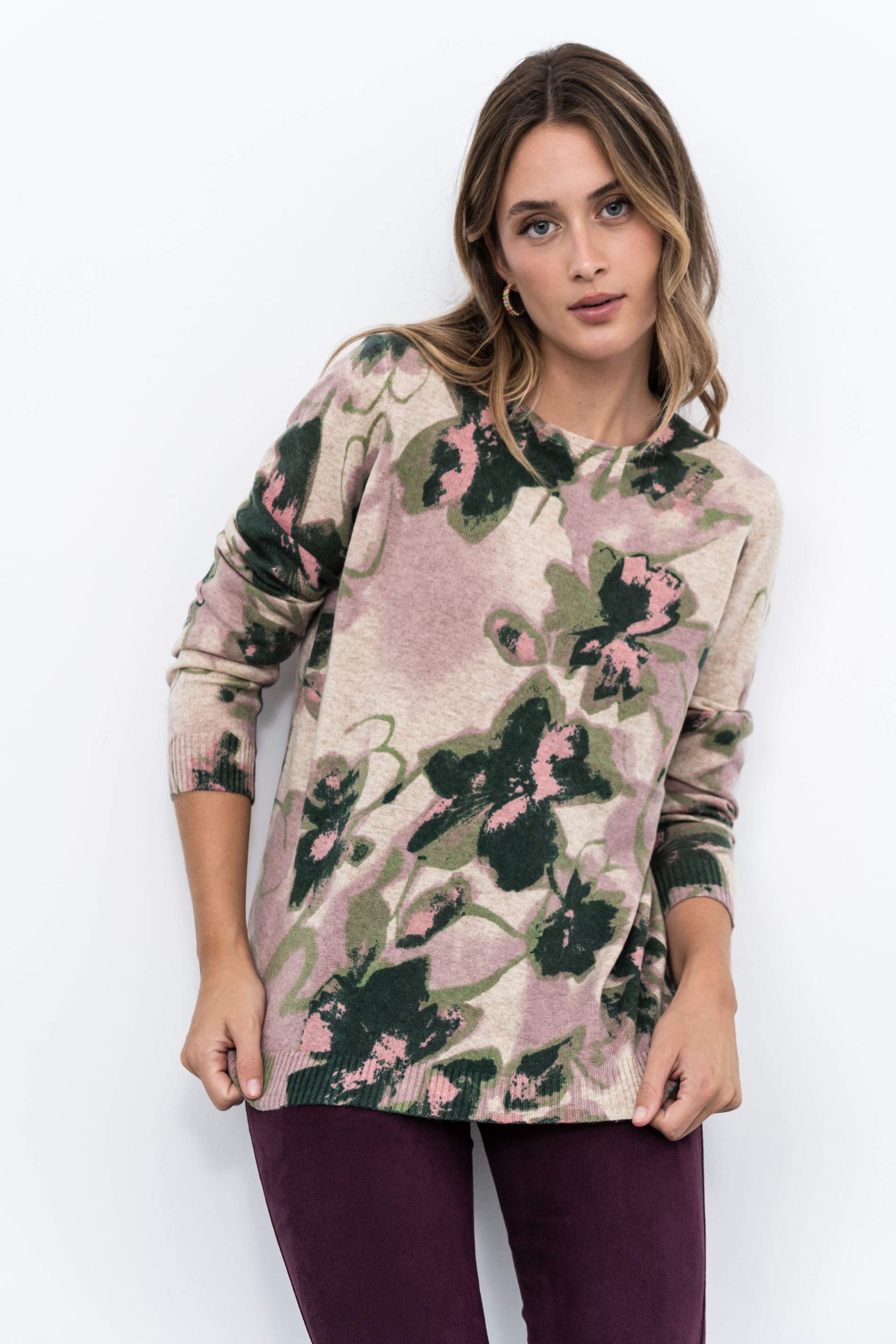 JERSEY ESTAMPADO FLORAL ROSA