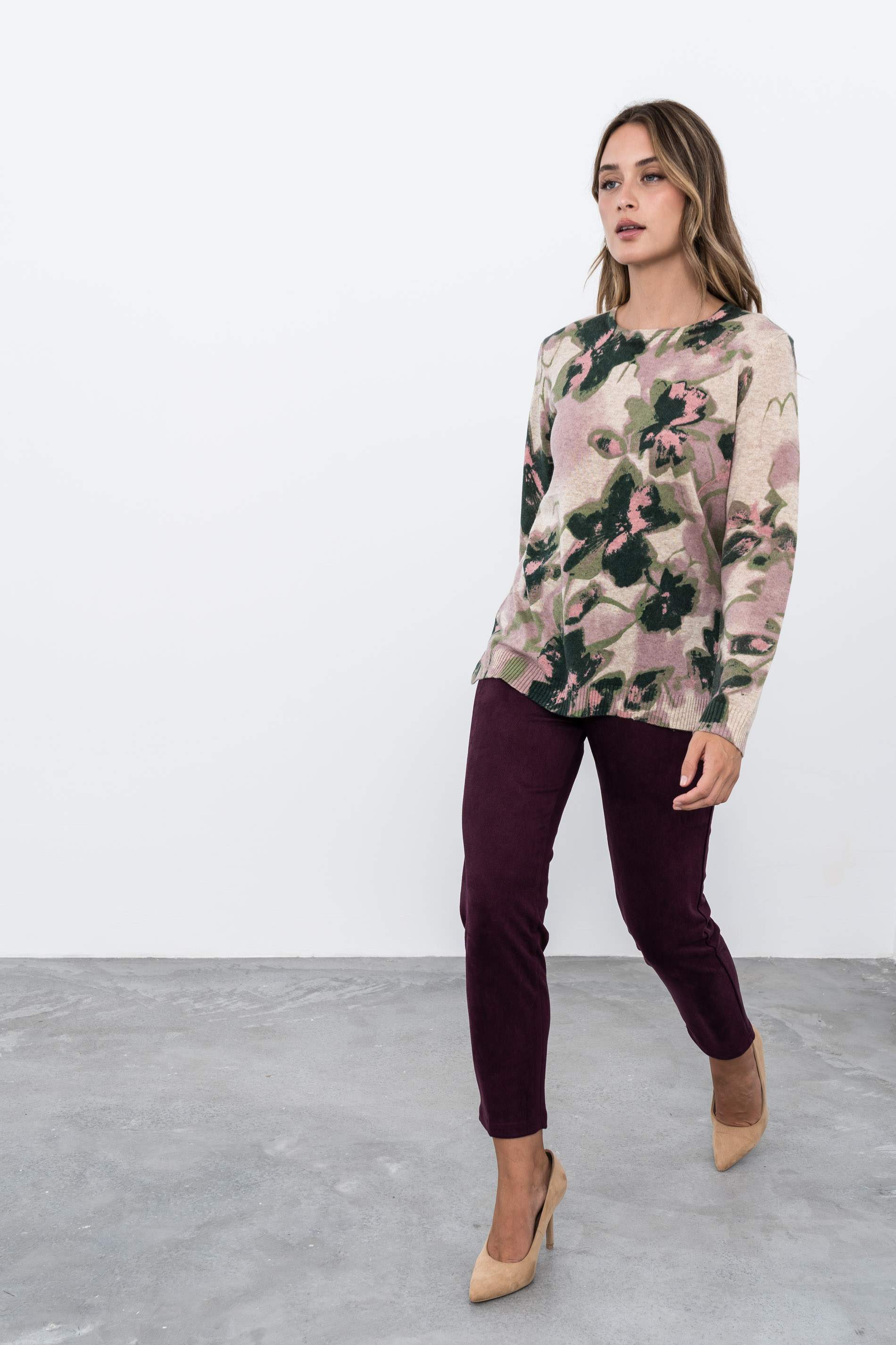 JERSEY ESTAMPADO FLORAL ROSA