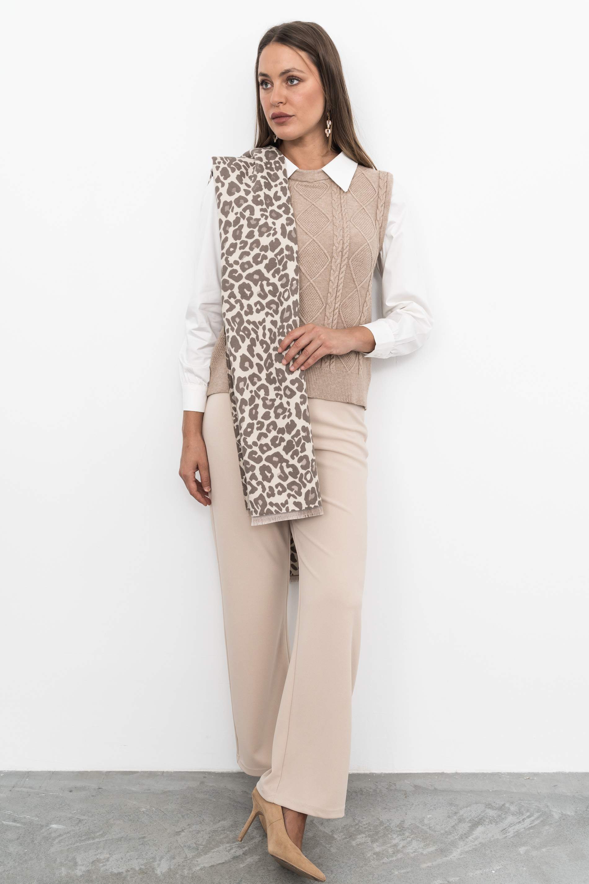 CHALECO COMBINADO BLUSA ARENA