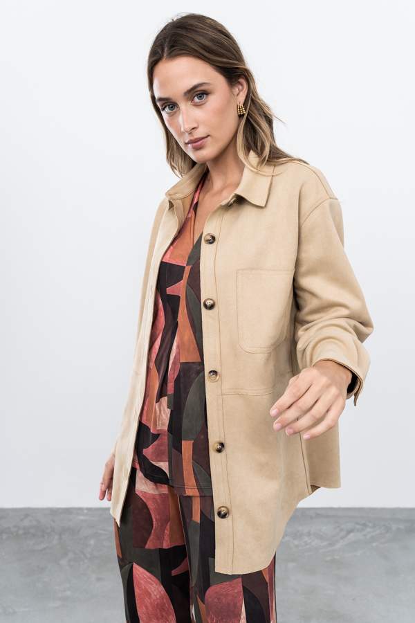 SOBRECAMISA EFECTO ANTE BEIGE