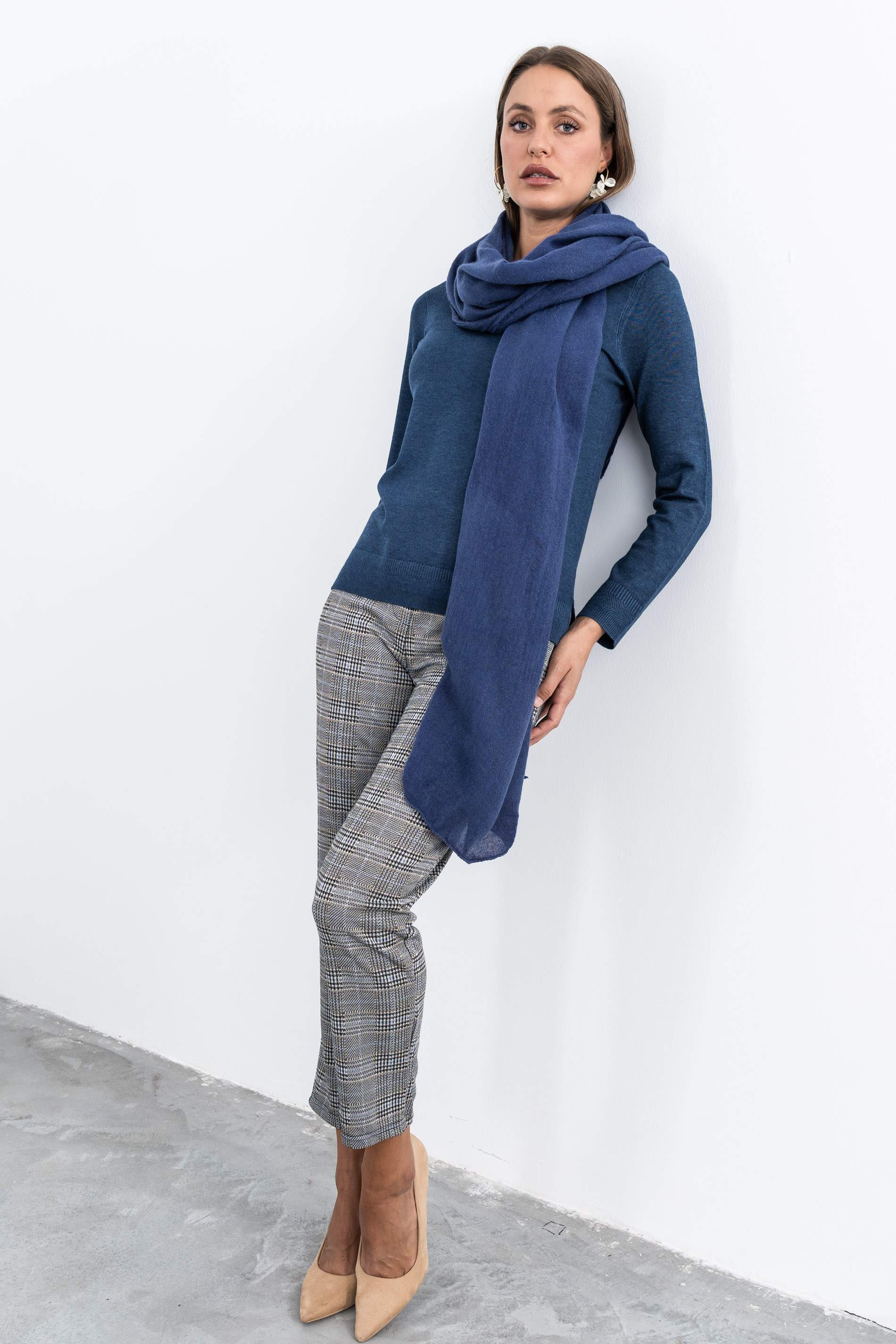 PANTALÓN PATA DE GALLO GRIS