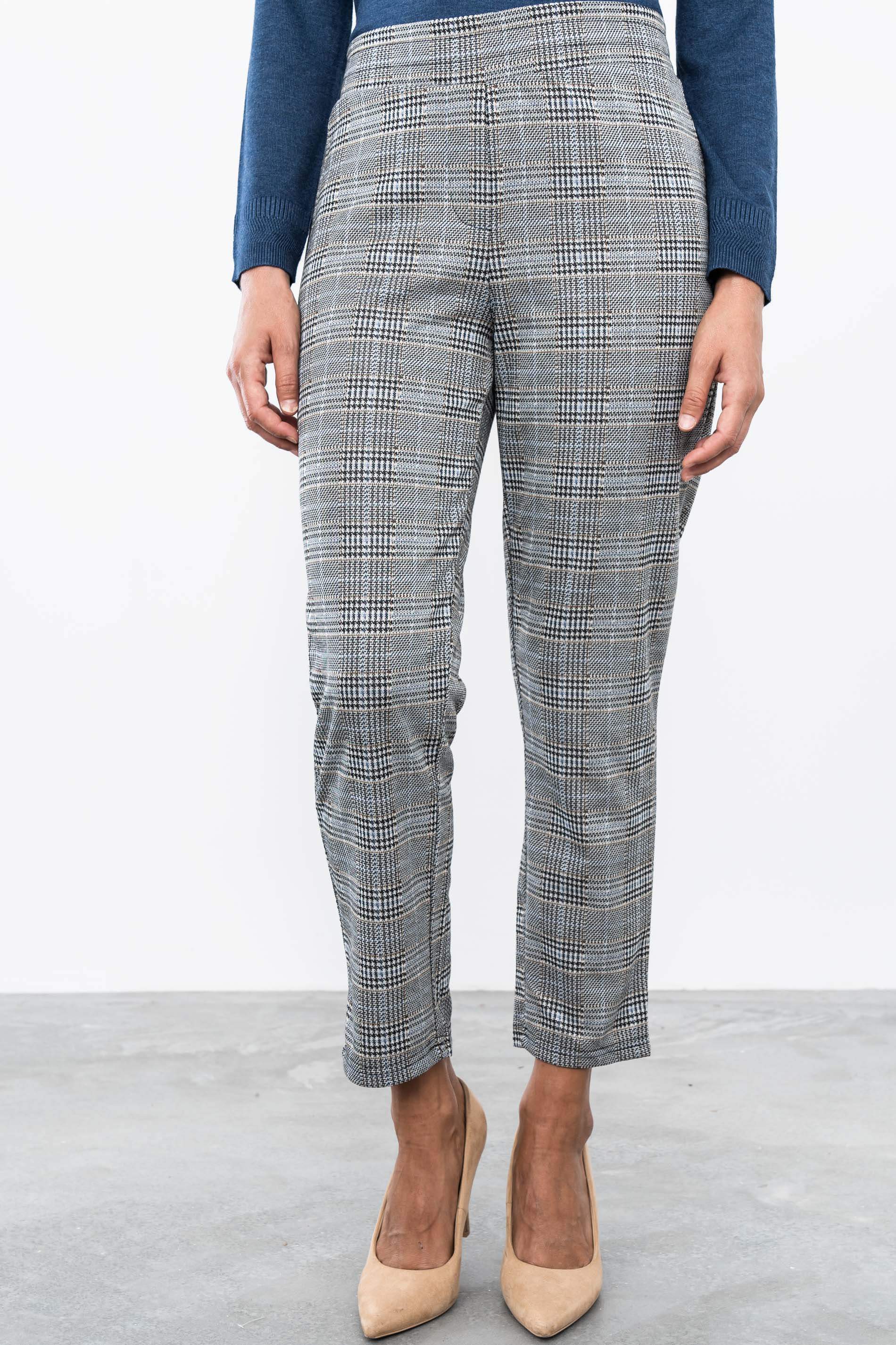 PANTALÓN PATA DE GALLO GRIS