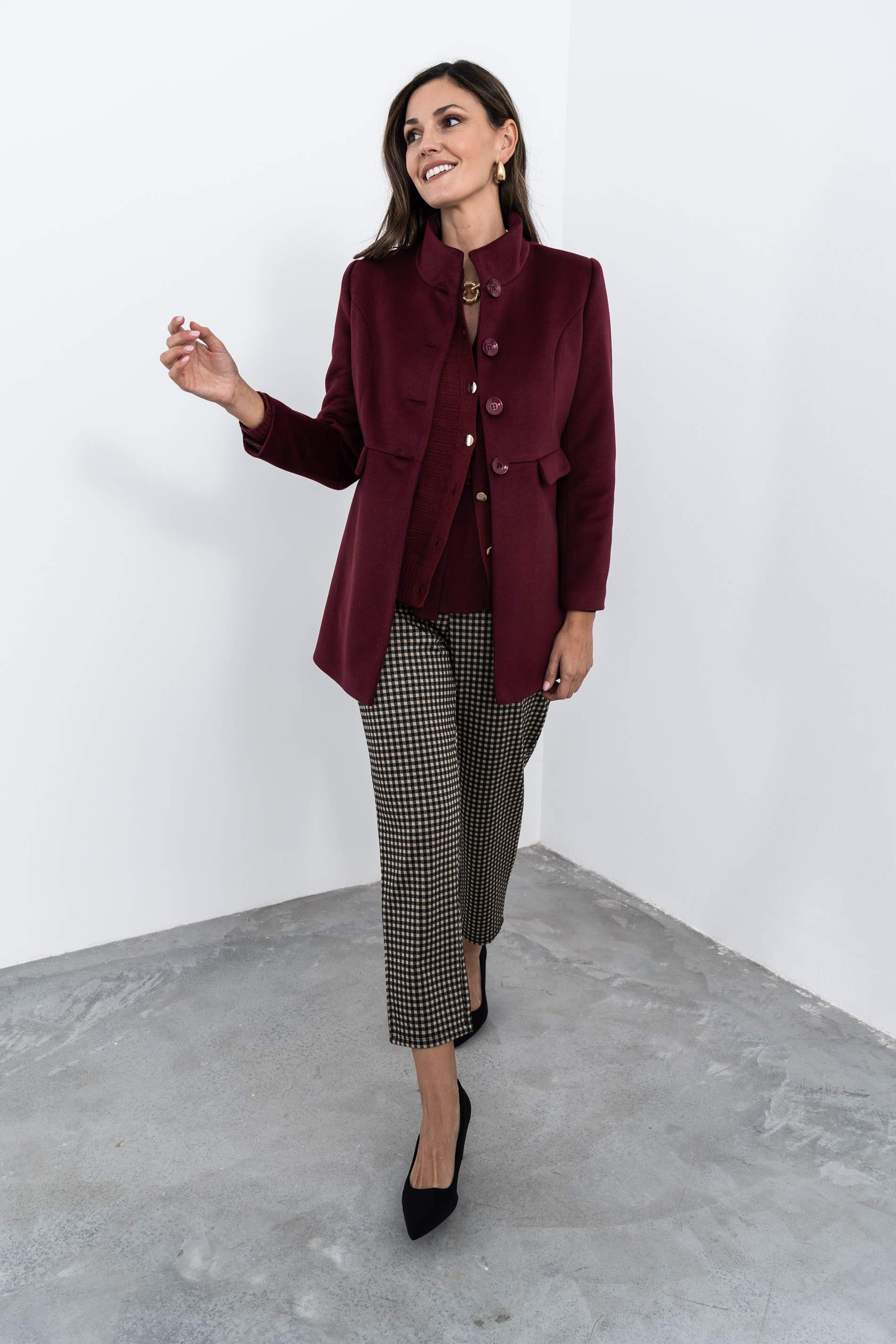 PANTALÓN JACQUARD TIPO VICHY