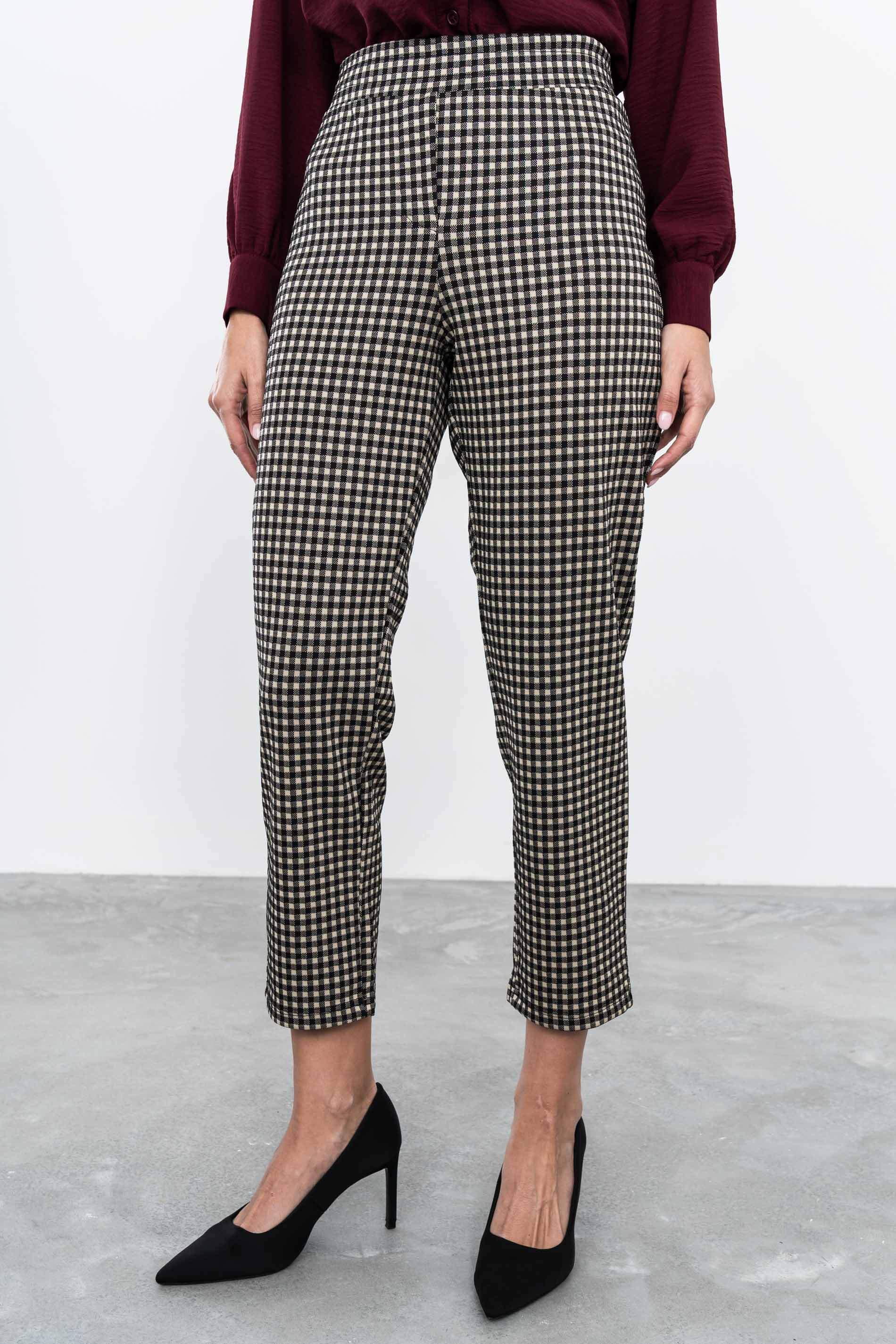 PANTALÓN JACQUARD TIPO VICHY