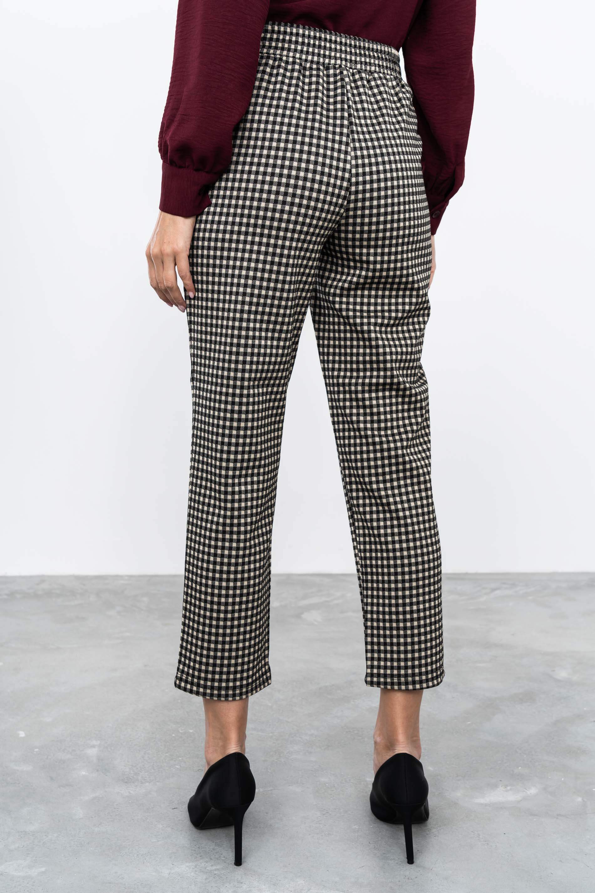 PANTALÓN JACQUARD TIPO VICHY